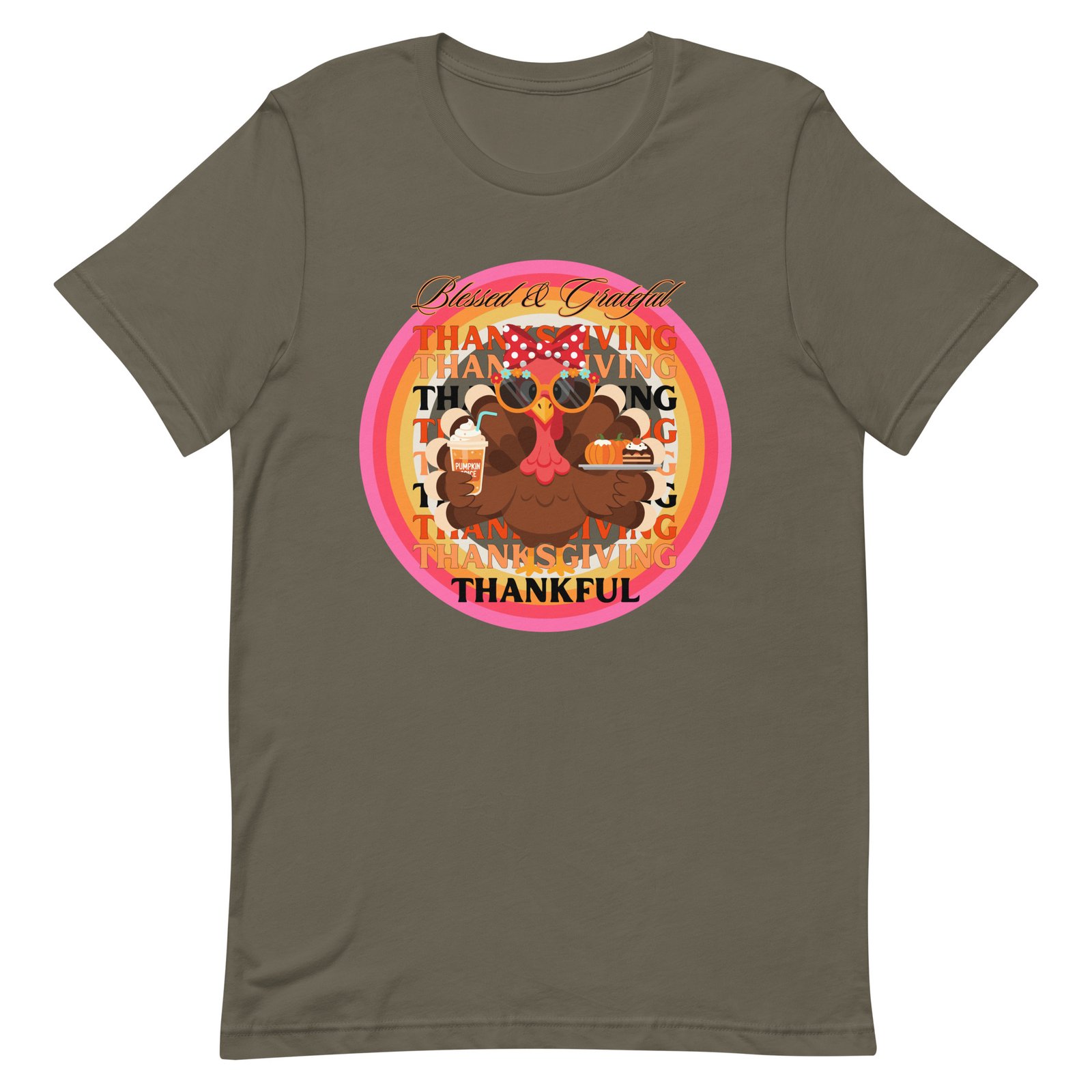 Blessed, Grateful and Thankful Thanksgiving Unisex t-shirt - Image 2
