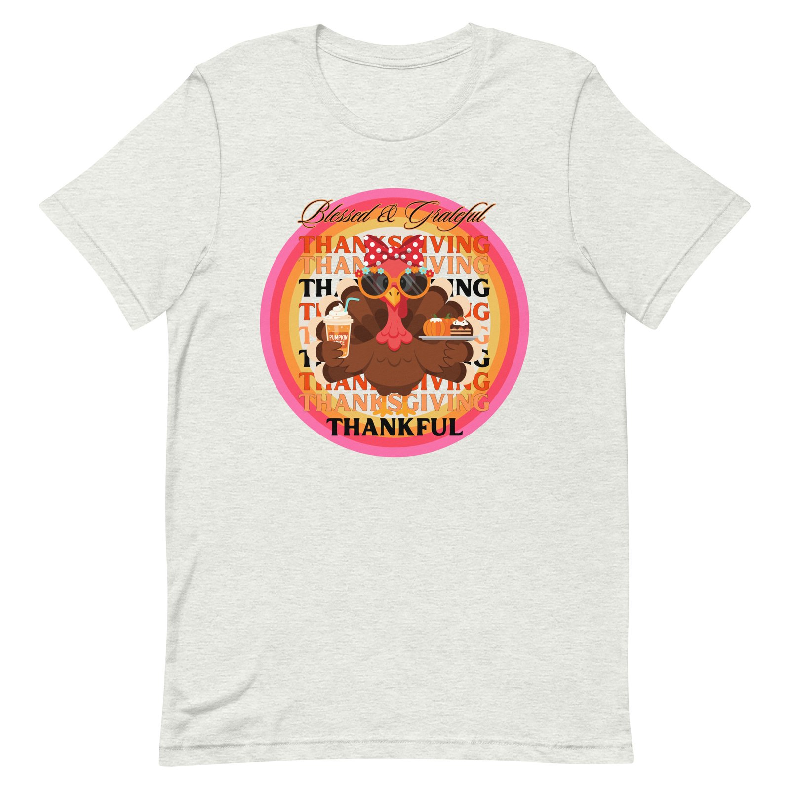 Blessed, Grateful and Thankful Thanksgiving Unisex t-shirt - Image 3