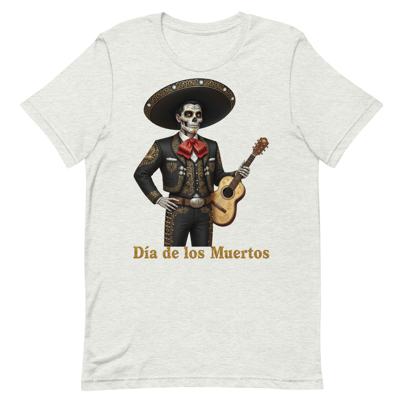 Catrin with guitar Dia de los Muertos Unisex t-shirt - Image 3