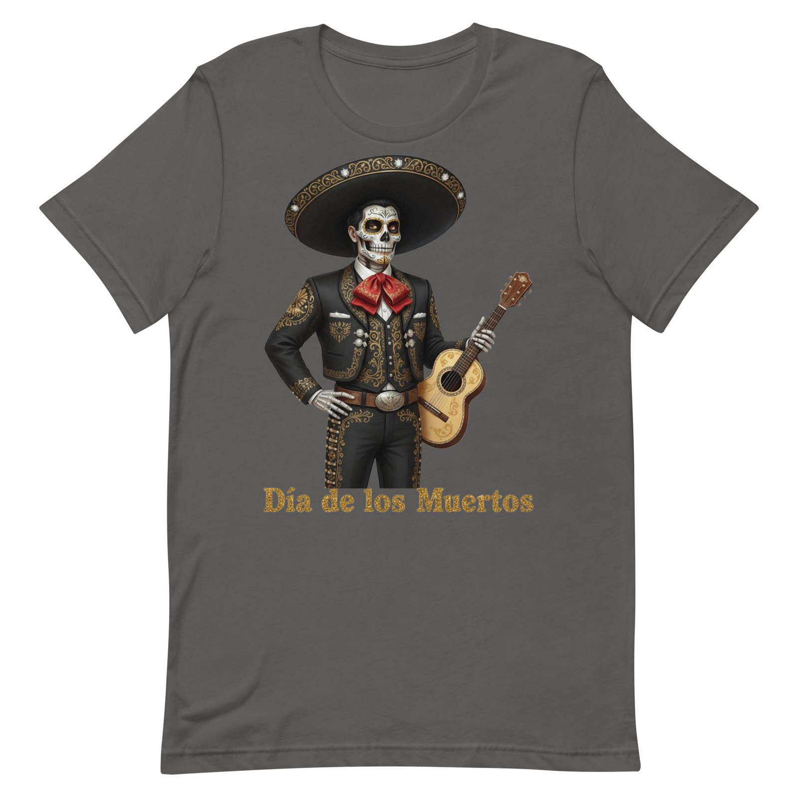Catrin with guitar Dia de los Muertos Unisex t-shirt - Image 4