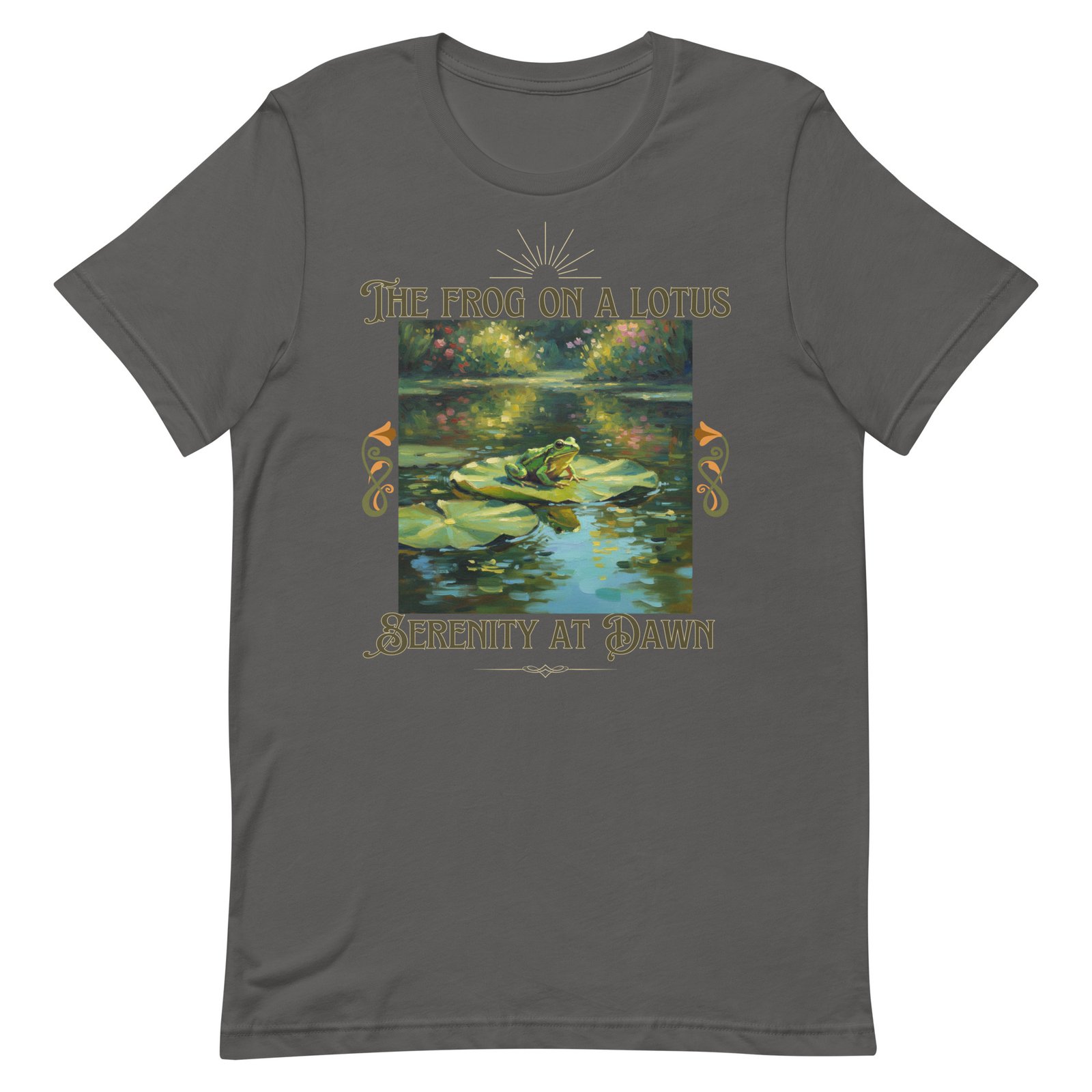 The Frog on a Lotus-Serenity at Dawn-Unisex t-shirt - Image 4