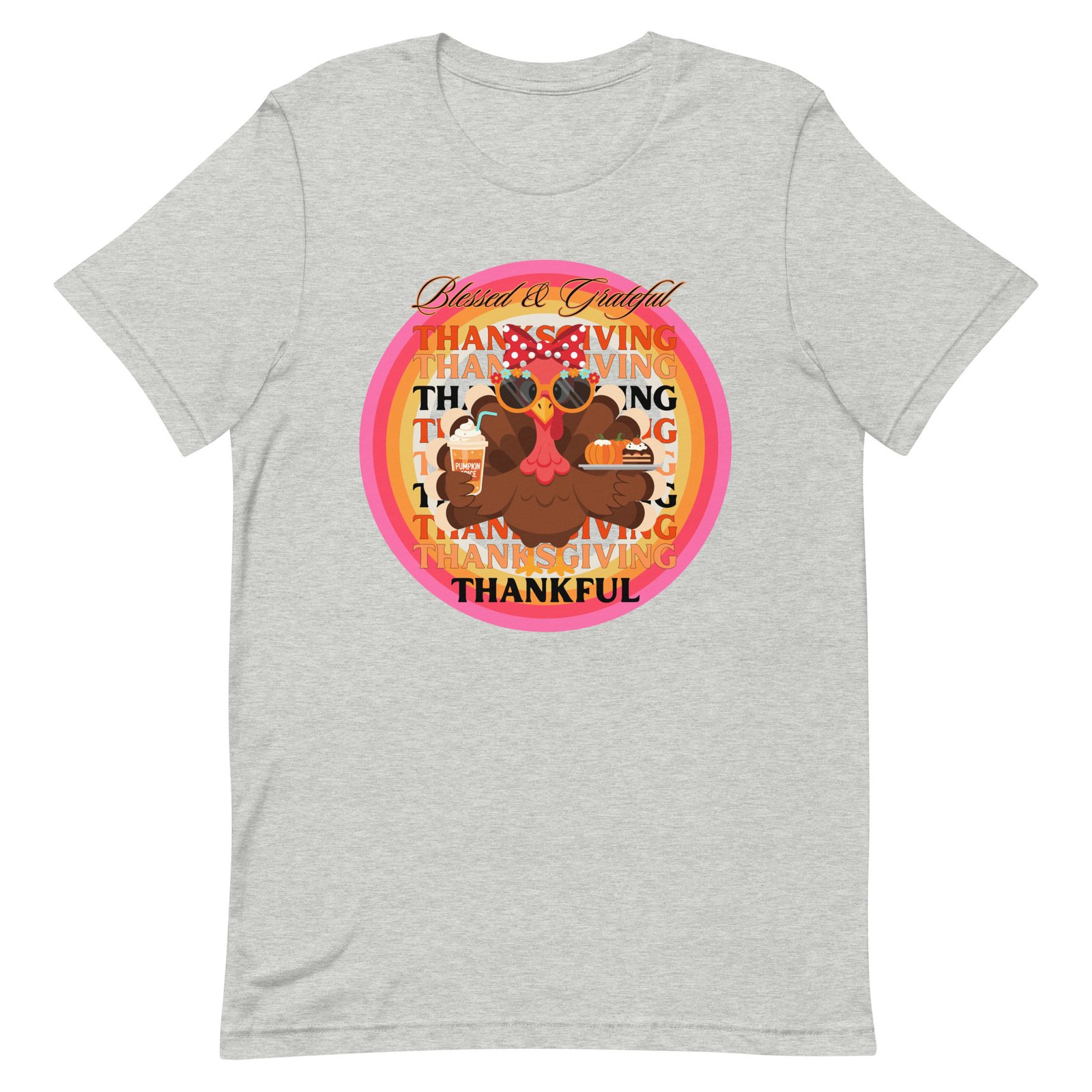 Blessed, Grateful and Thankful Thanksgiving Unisex t-shirt - Image 5