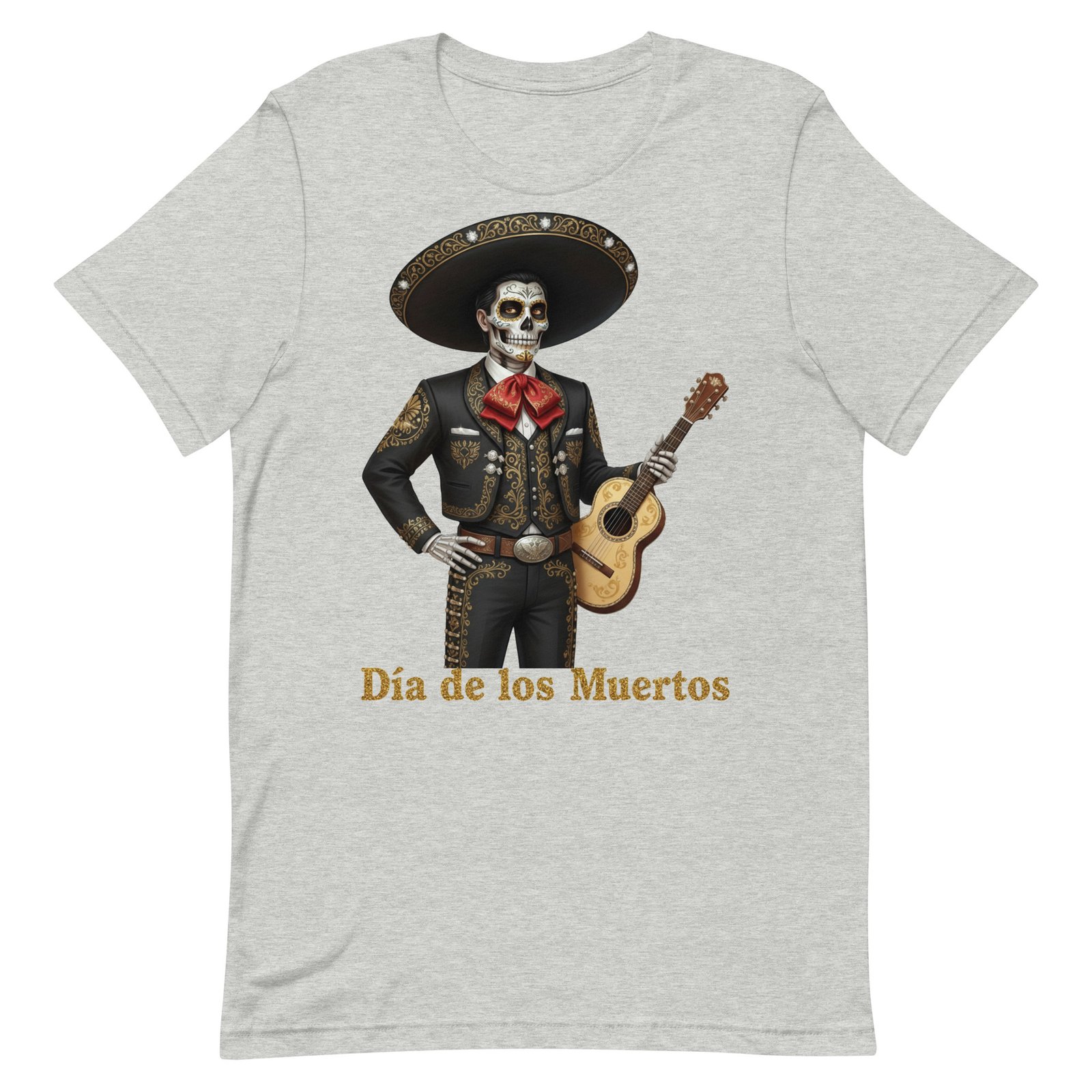 Catrin with guitar Dia de los Muertos Unisex t-shirt - Image 5