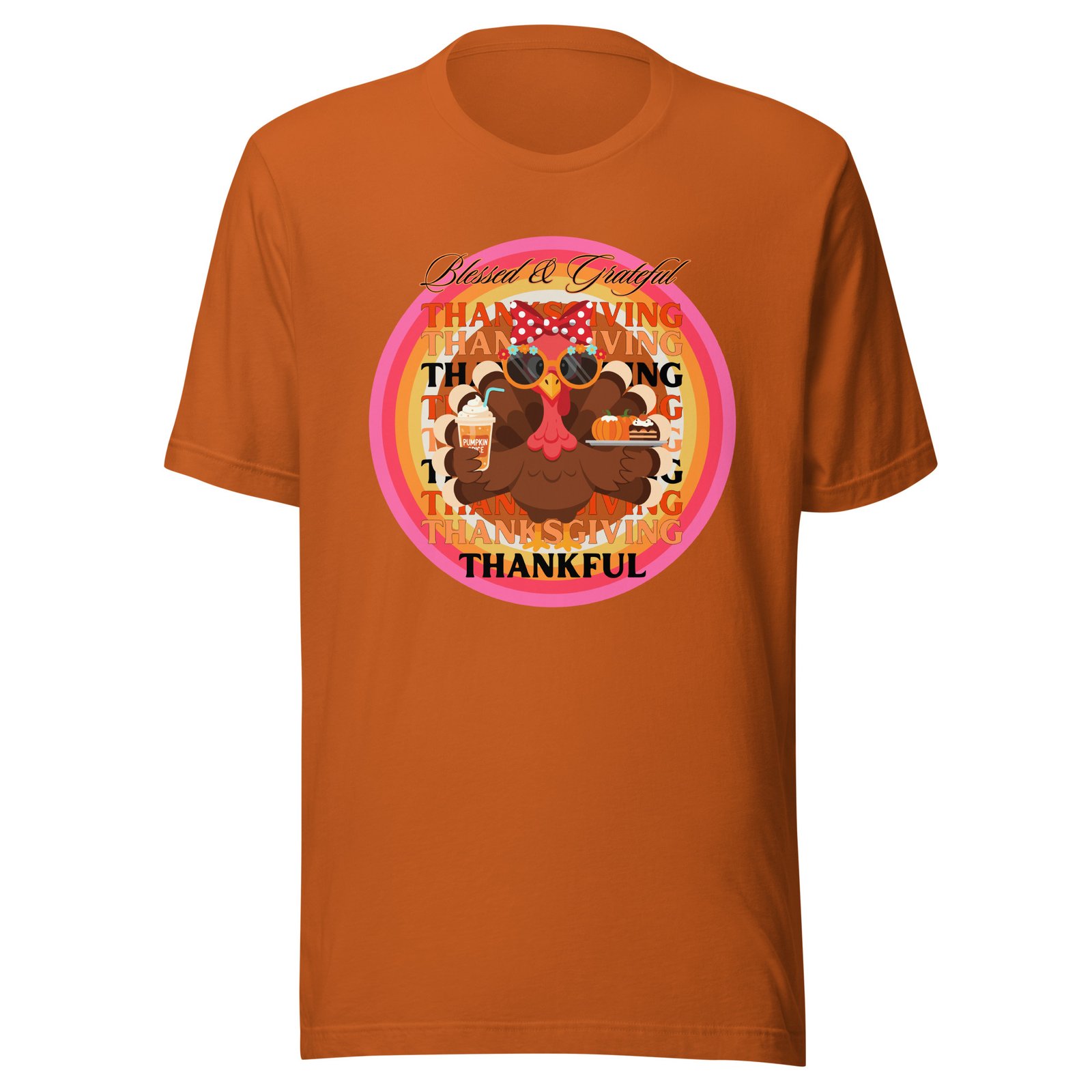 Blesses, Grateful and Thankful Thanksgiving Unisex t-shirt - Image 8