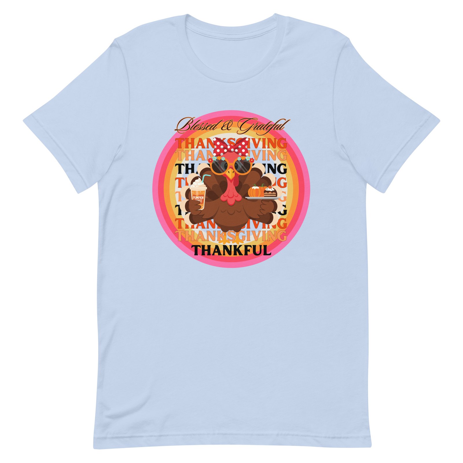Blessed, Grateful and Thankful Thanksgiving Unisex t-shirt - Image 7