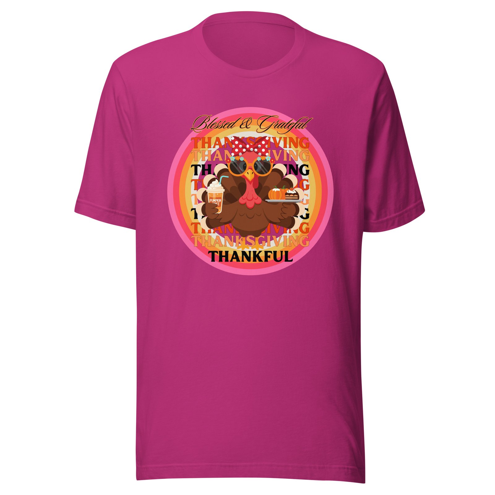 Blesses, Grateful and Thankful Thanksgiving Unisex t-shirt - Image 5