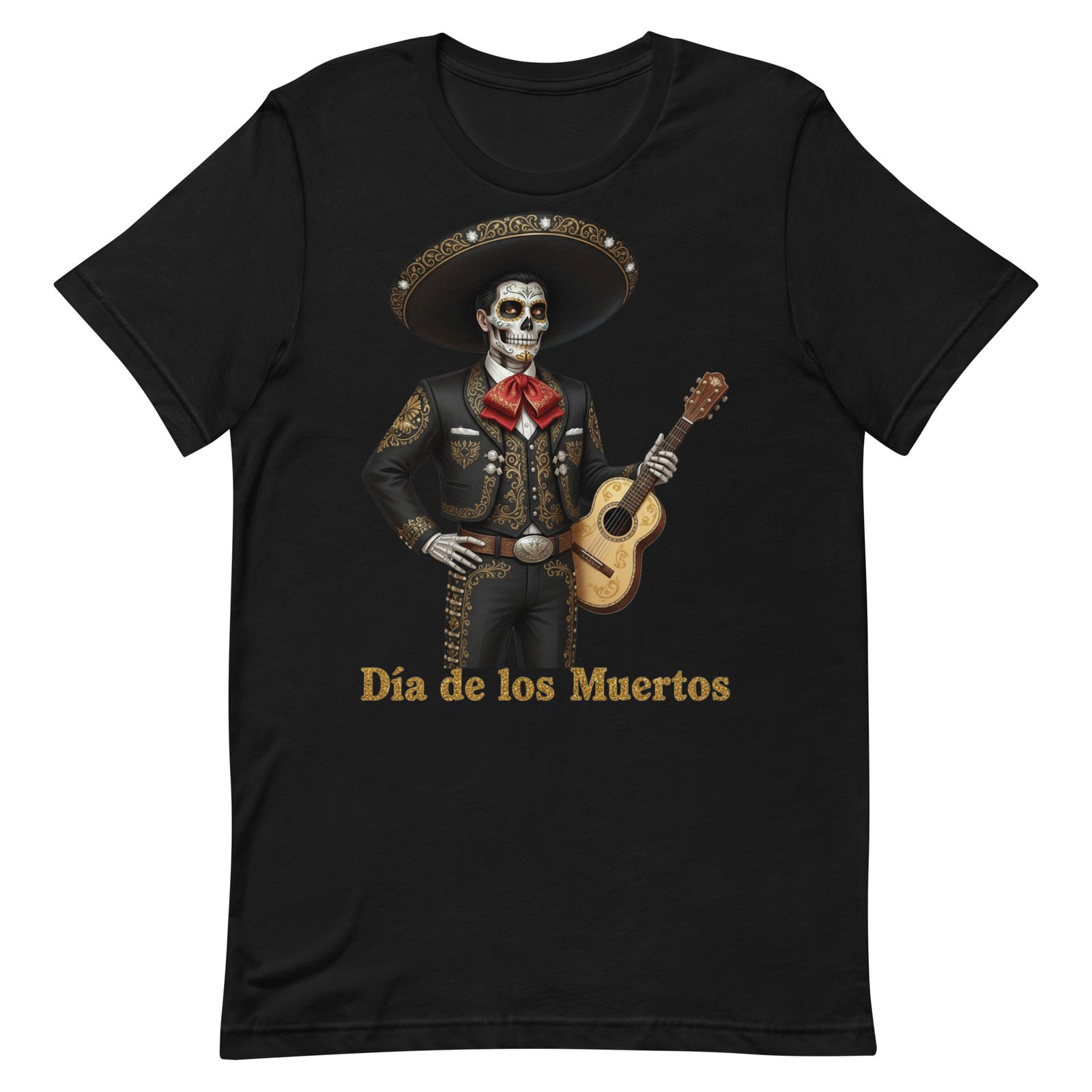 Catrin with guitar Dia de los Muertos Unisex t-shirt - Image 9