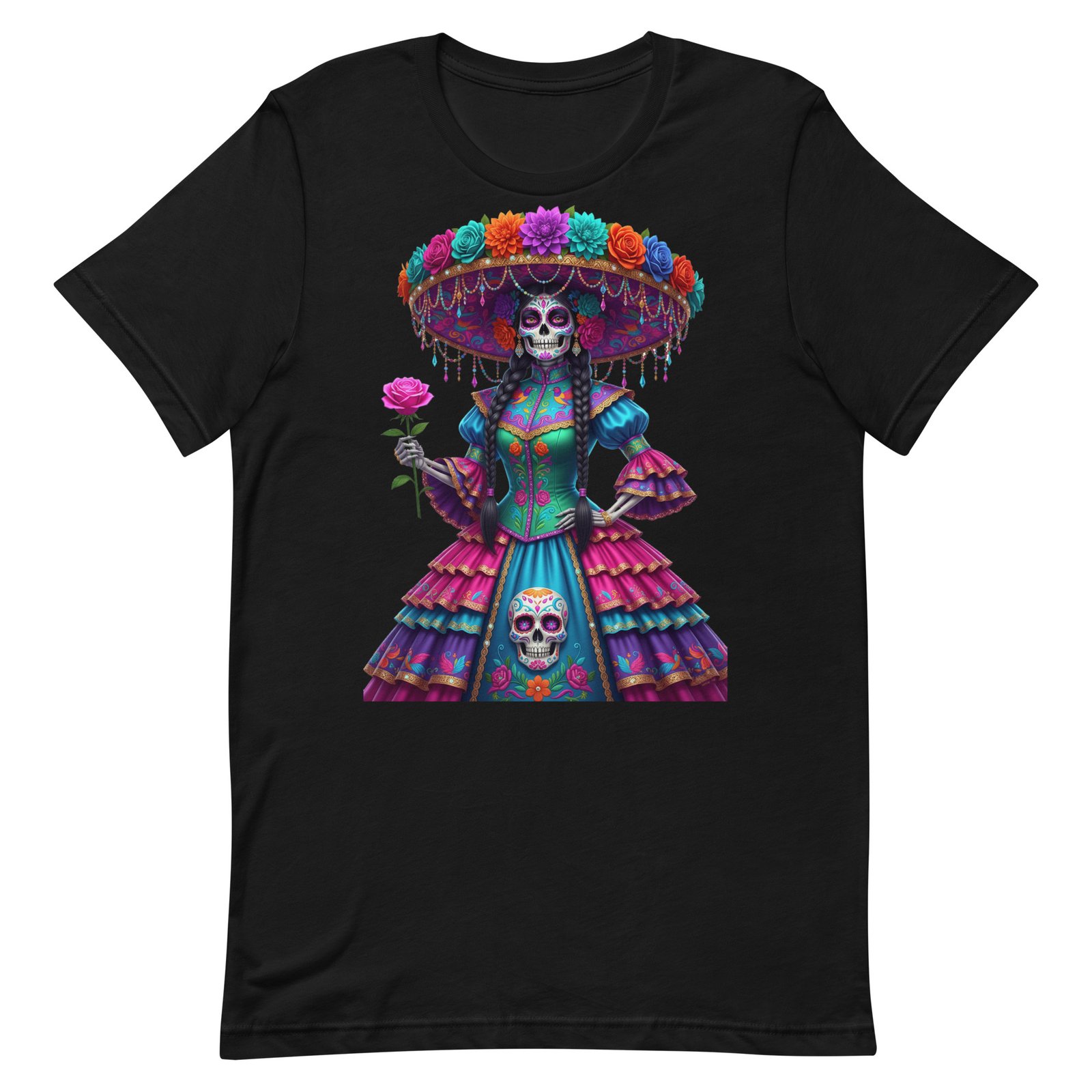 Catrina Dia de los Muertos Unisex t-shirt - Image 9