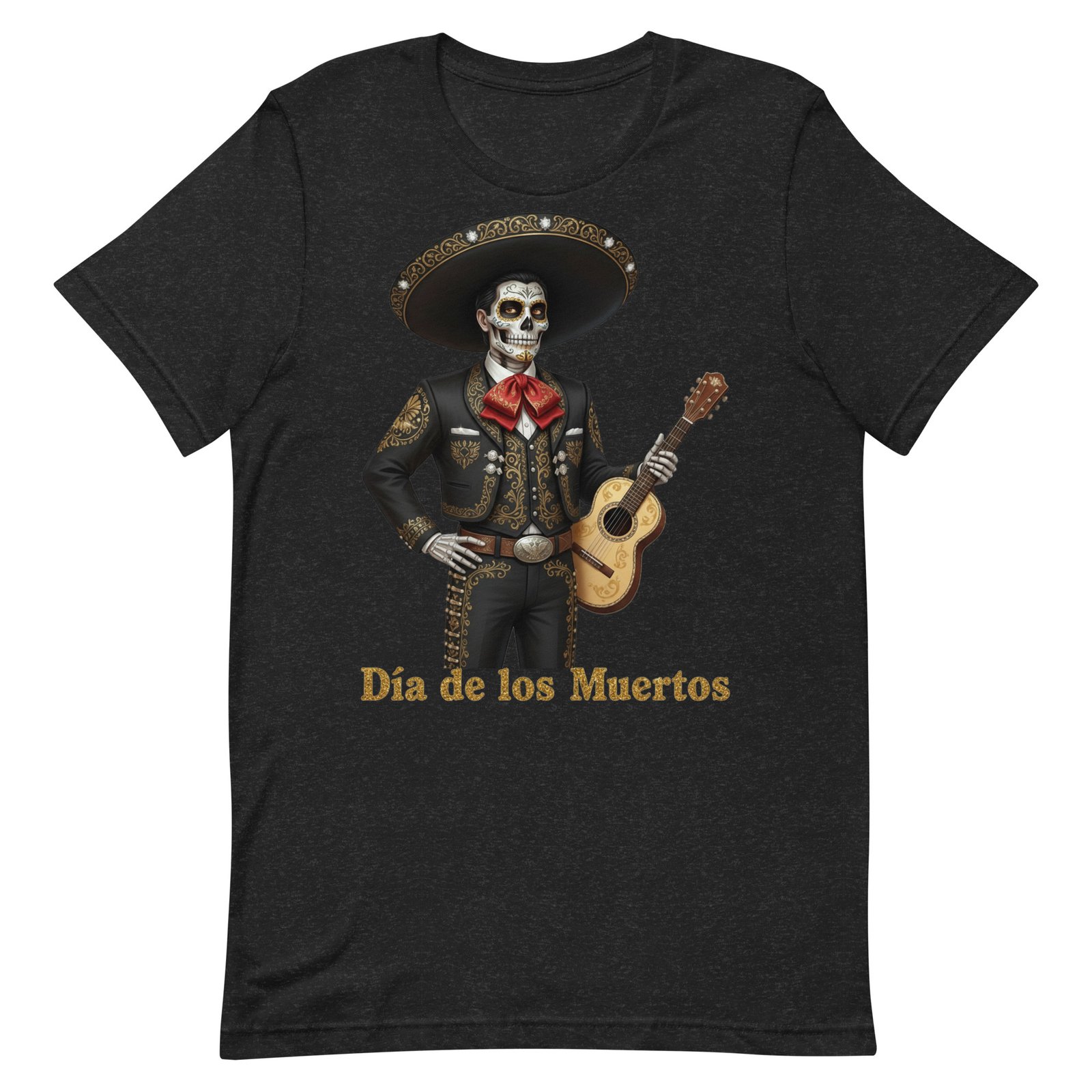 Catrin with guitar Dia de los Muertos Unisex t-shirt - Image 10