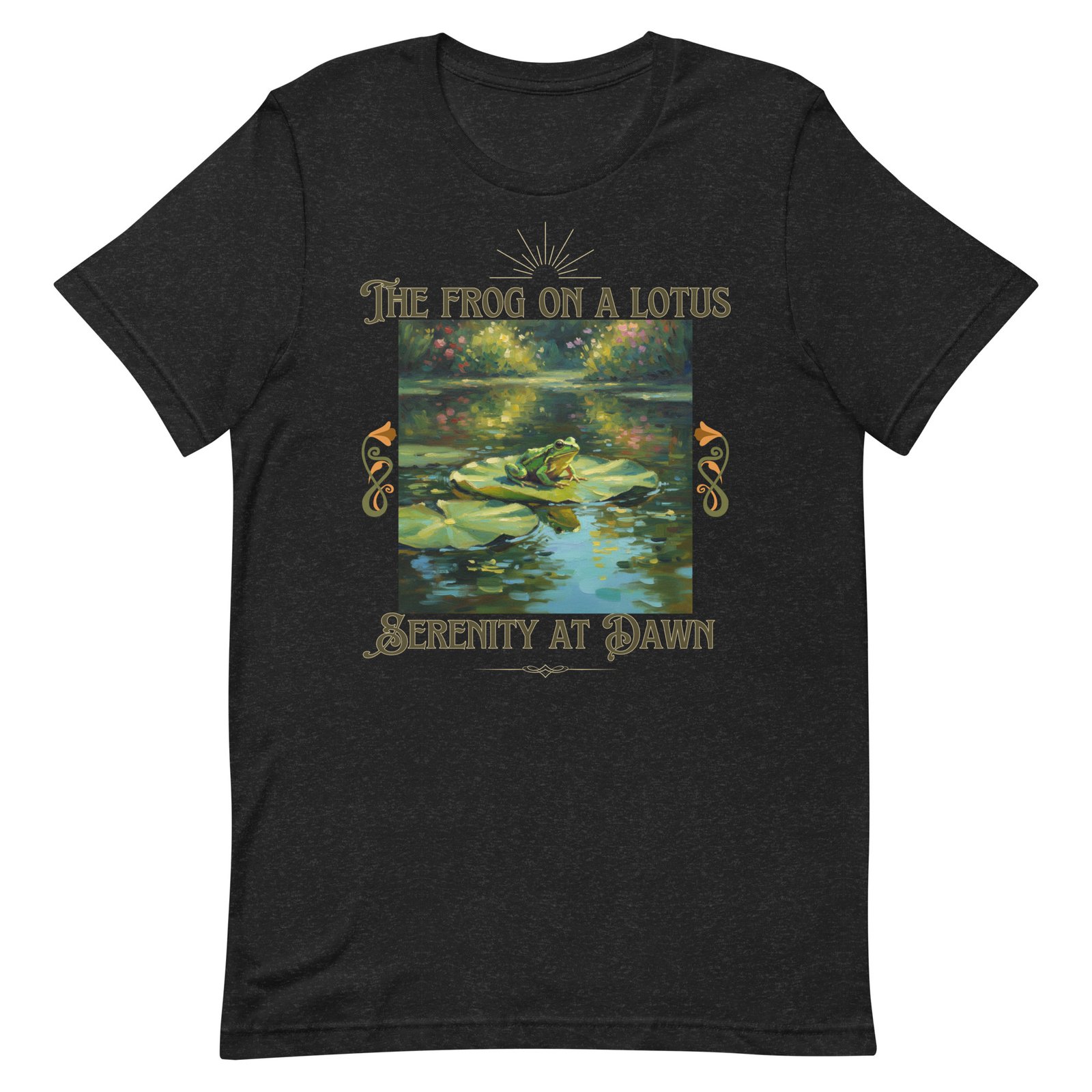 The Frog on a Lotus-Serenity at Dawn-Unisex t-shirt - Image 10