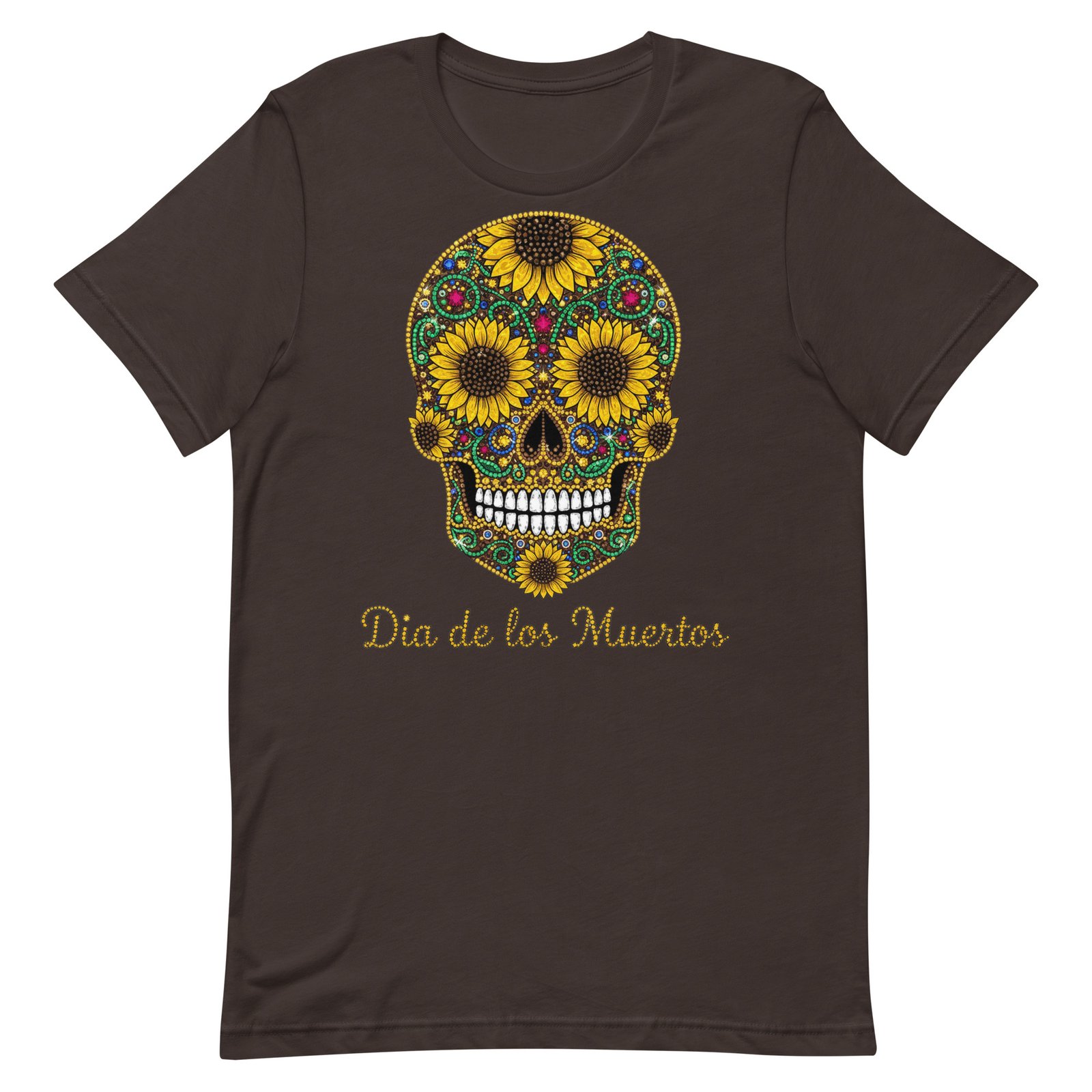 Dia de los Muertos Sunflower Skull Unisex t-shirt - Image 11