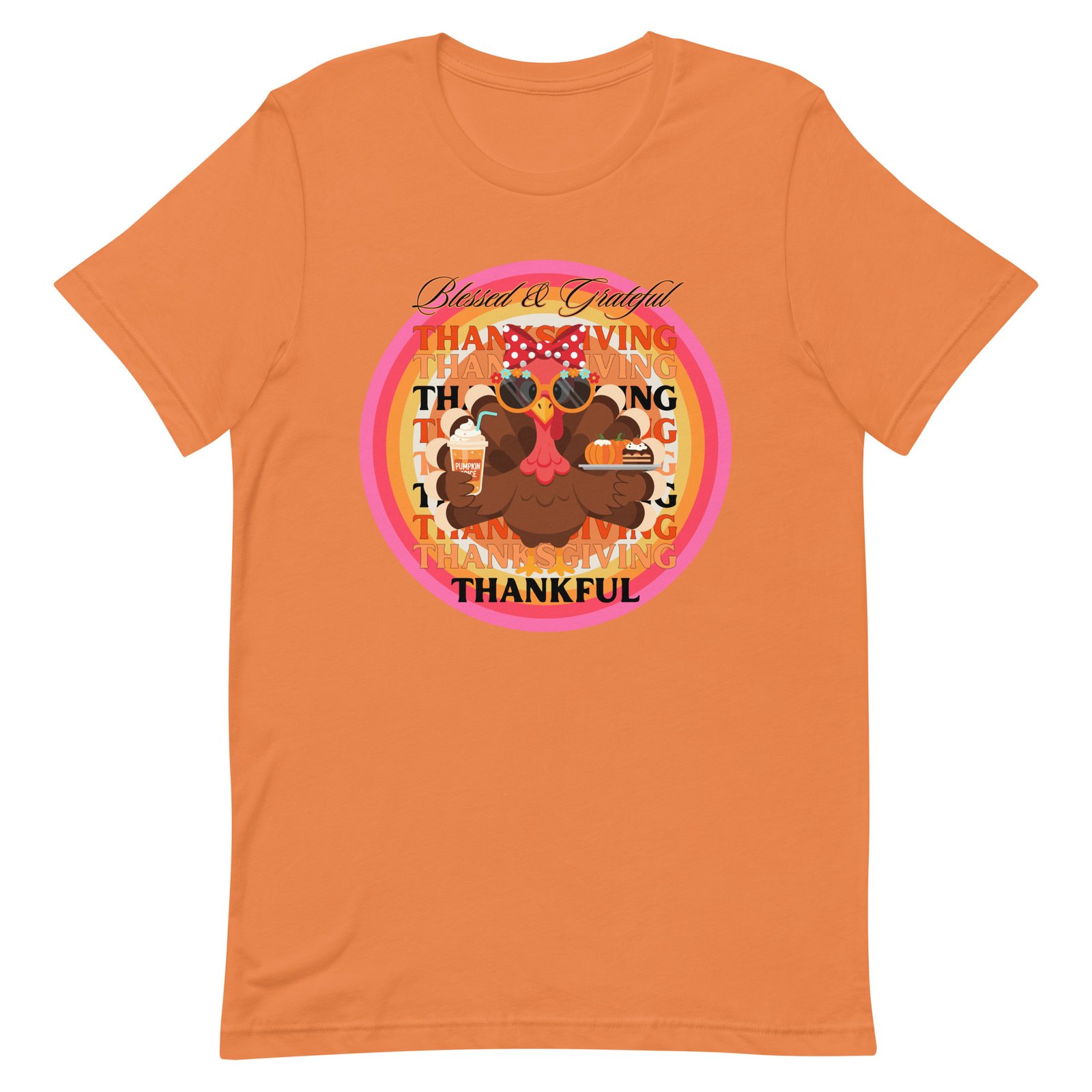 Blessed, Grateful and Thankful Thanksgiving Unisex t-shirt - Image 12