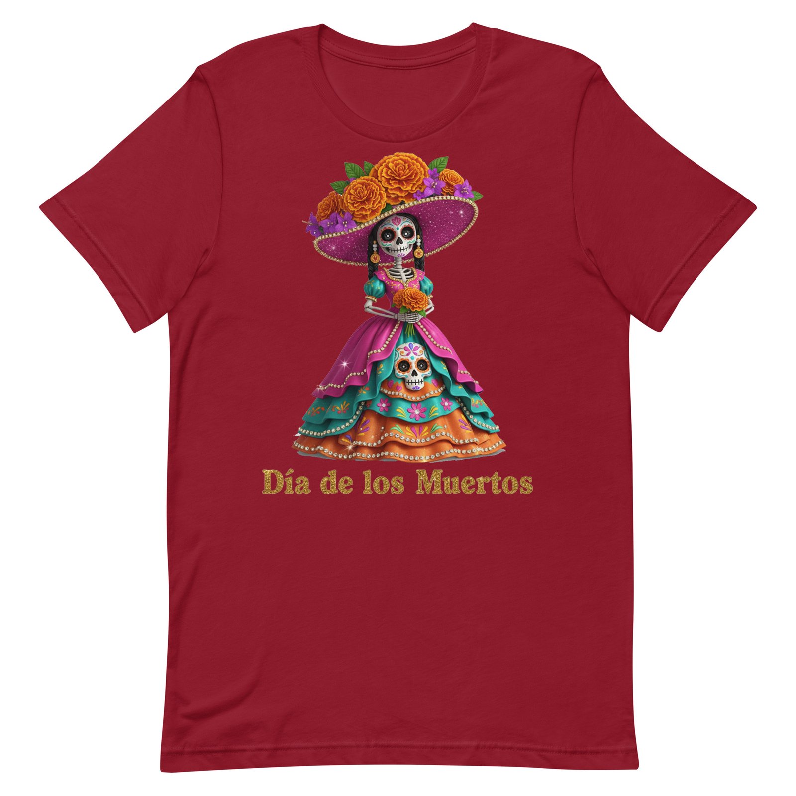 Dia de los Muertos Catrina Unisex t-shirt - Image 13