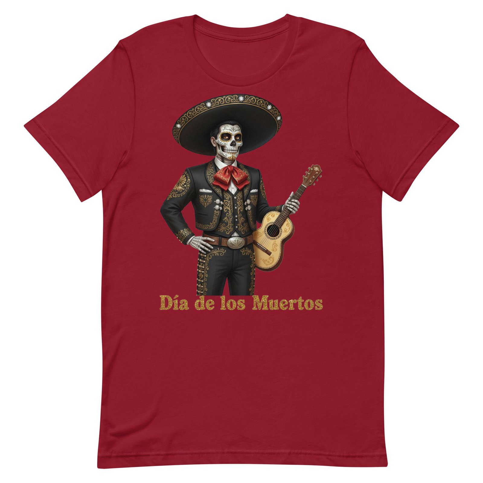Catrin with guitar Dia de los Muertos Unisex t-shirt - Image 13