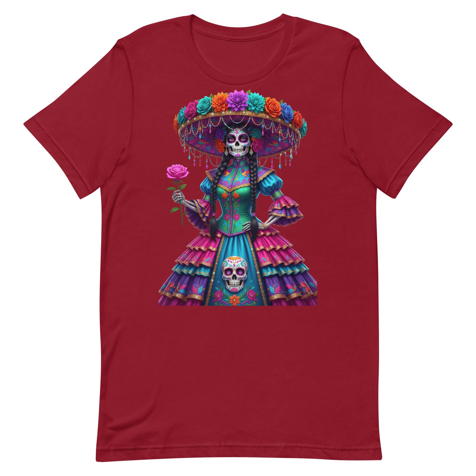 Catrina Dia de los Muertos Unisex t-shirt - Image 13