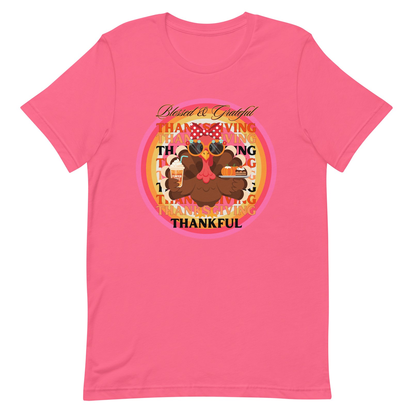 Blessed, Grateful and Thankful Thanksgiving Unisex t-shirt - Image 79