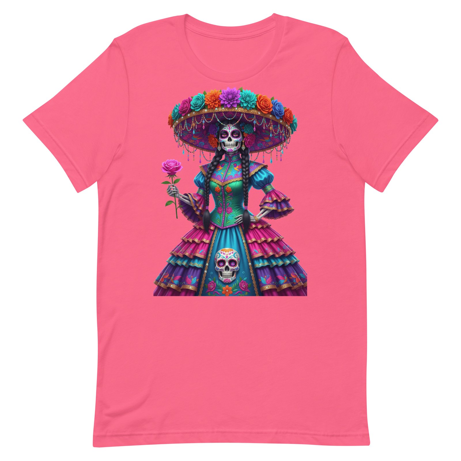 Catrina Dia de los Muertos Unisex t-shirt - Image 79