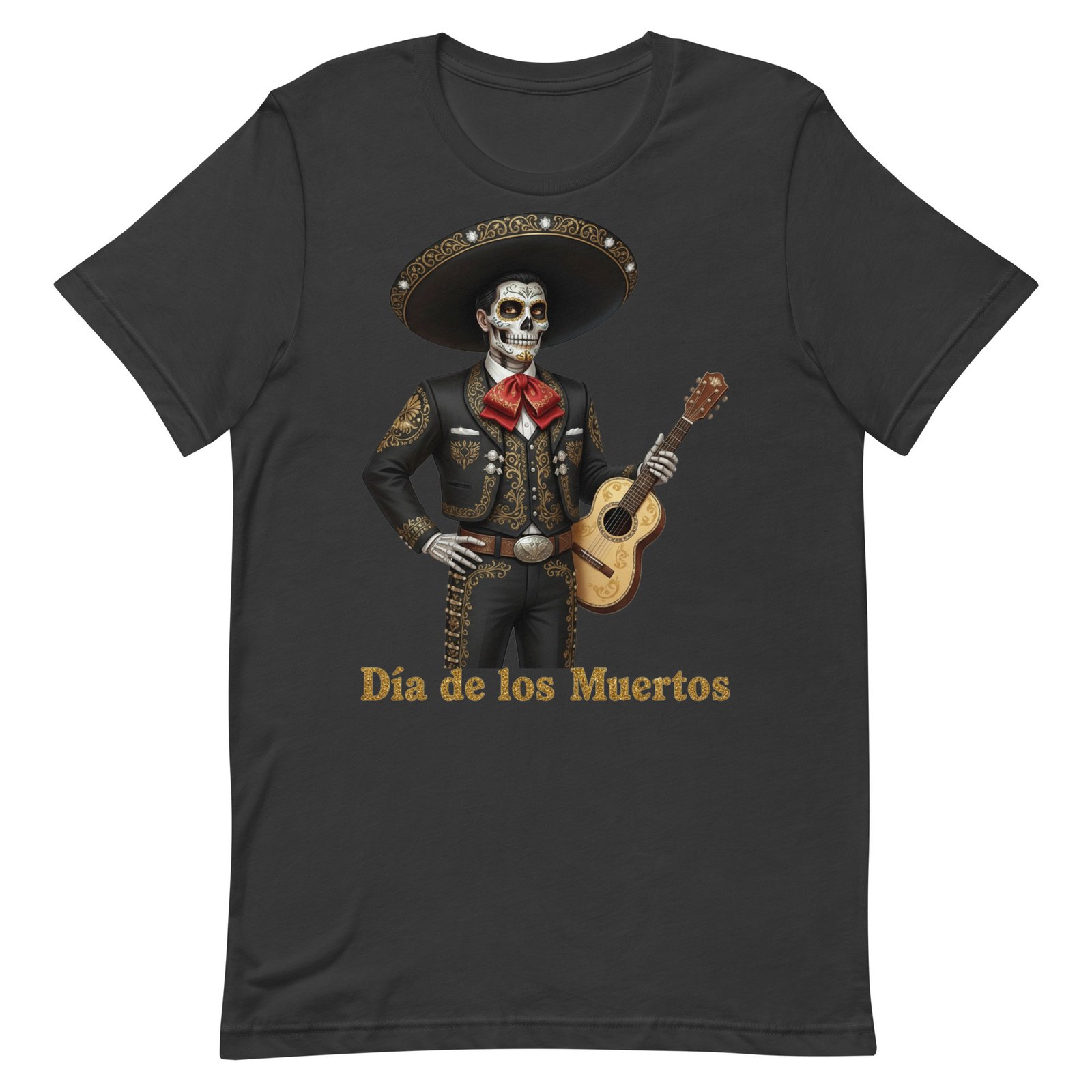 Catrin with guitar Dia de los Muertos Unisex t-shirt - Image 80