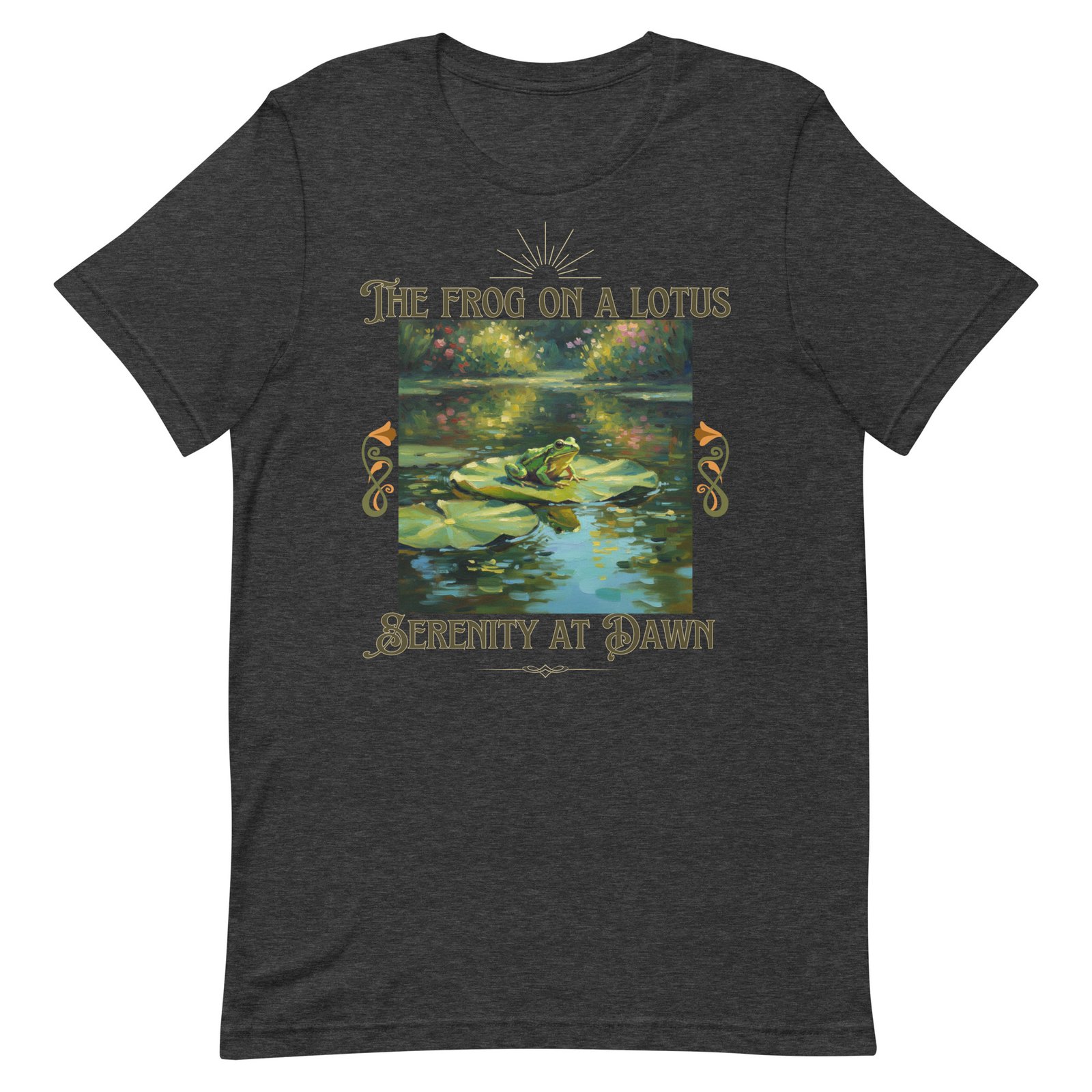 The Frog on a Lotus-Serenity at Dawn-Unisex t-shirt - Image 15