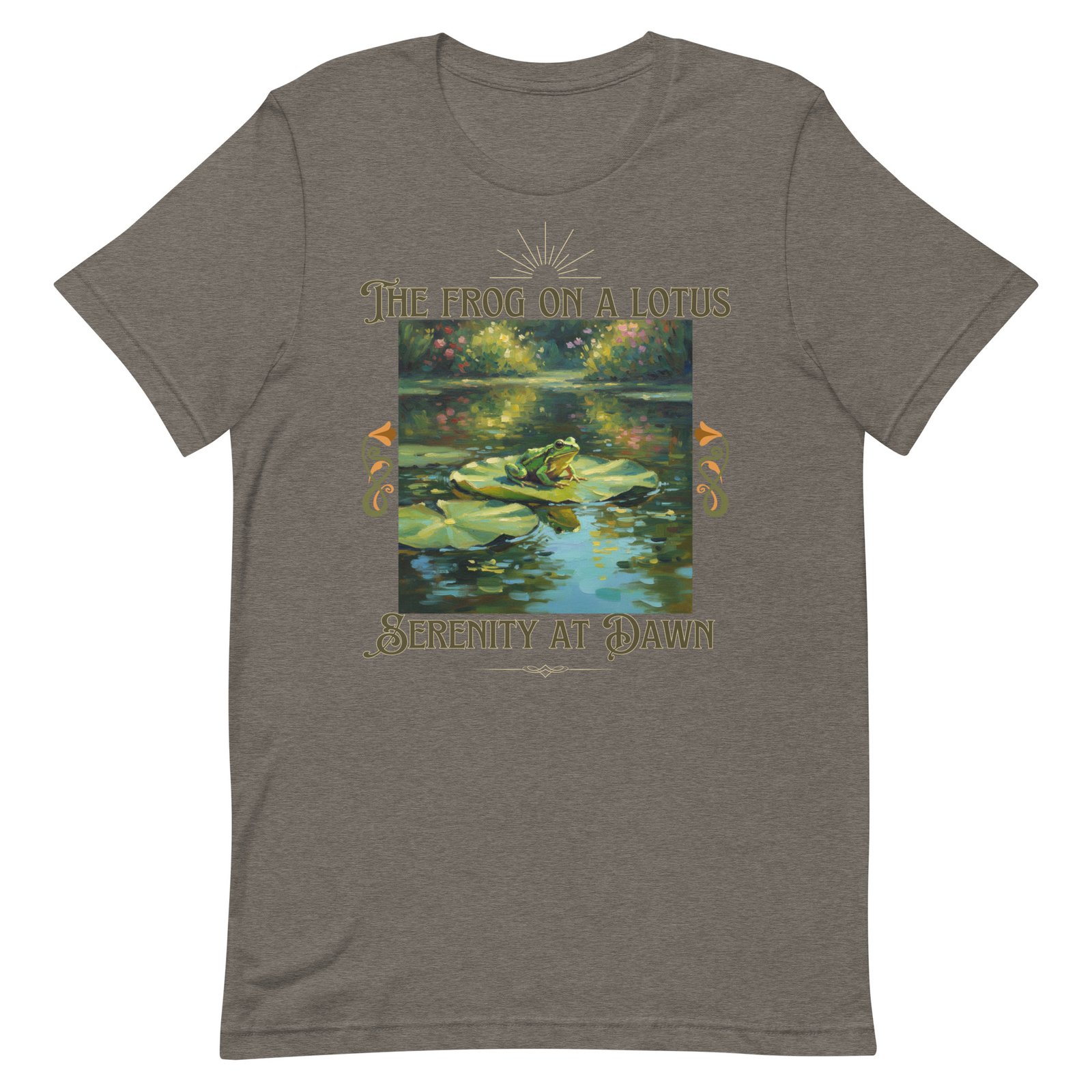 The Frog on a Lotus-Serenity at Dawn-Unisex t-shirt - Image 91