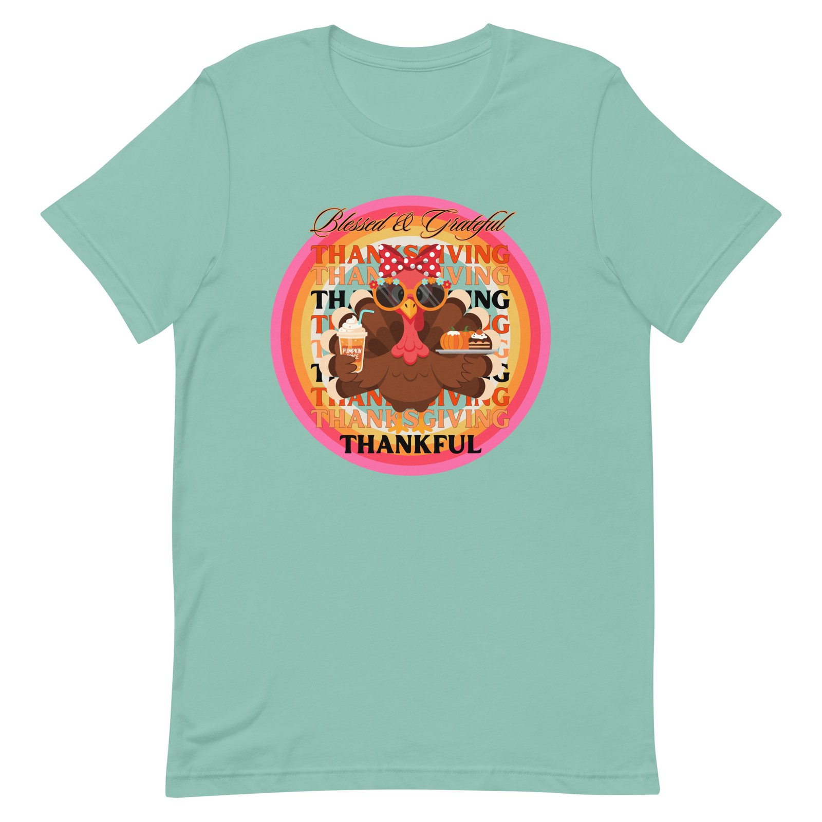 Blessed, Grateful and Thankful Thanksgiving Unisex t-shirt - Image 16