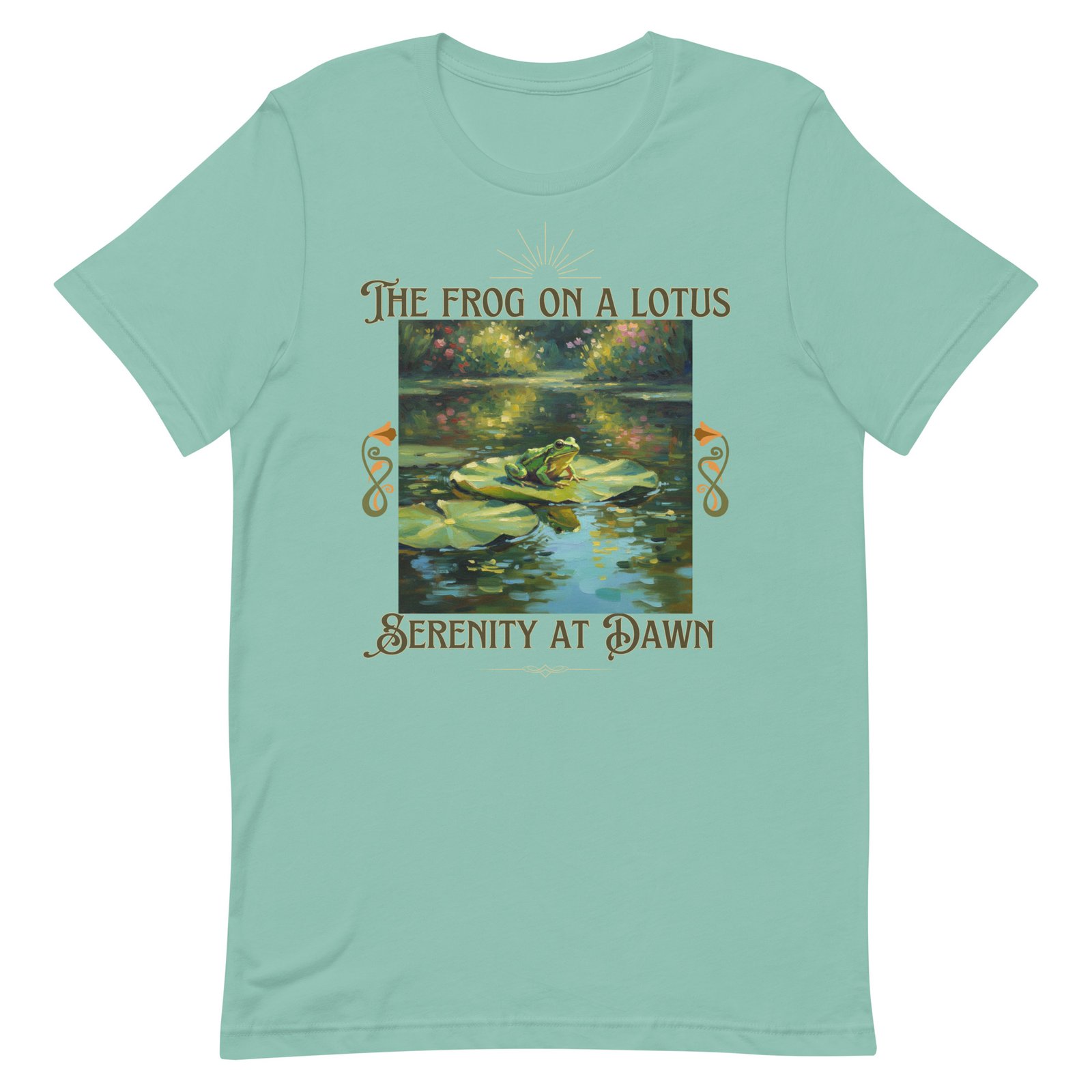 The Frog on a Lotus-Serenity at Dawn-Unisex t-shirt - Image 16
