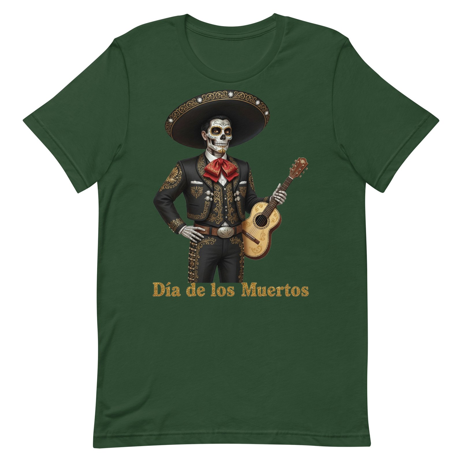 Catrin with guitar Dia de los Muertos Unisex t-shirt - Image 17