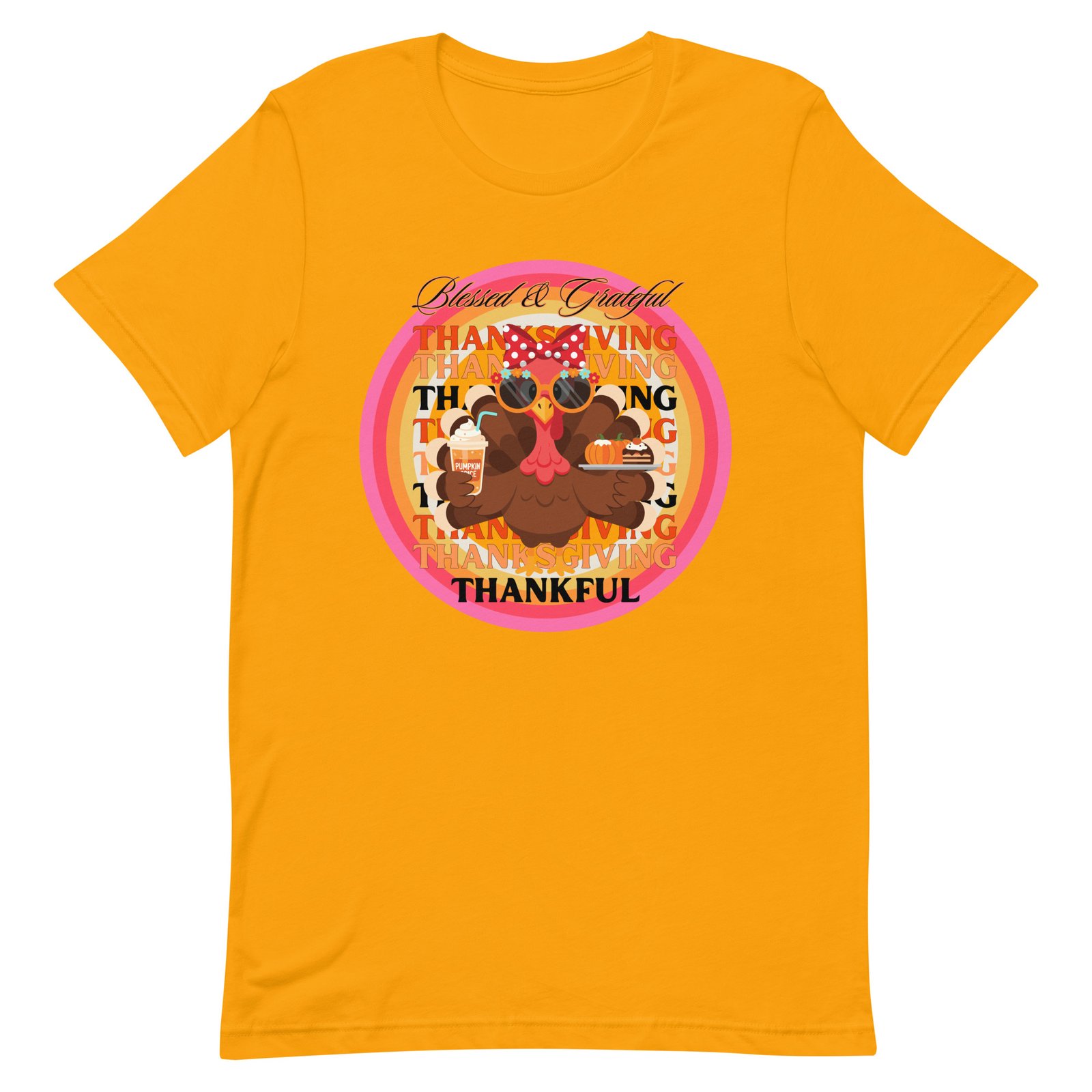 Blessed, Grateful and Thankful Thanksgiving Unisex t-shirt - Image 18