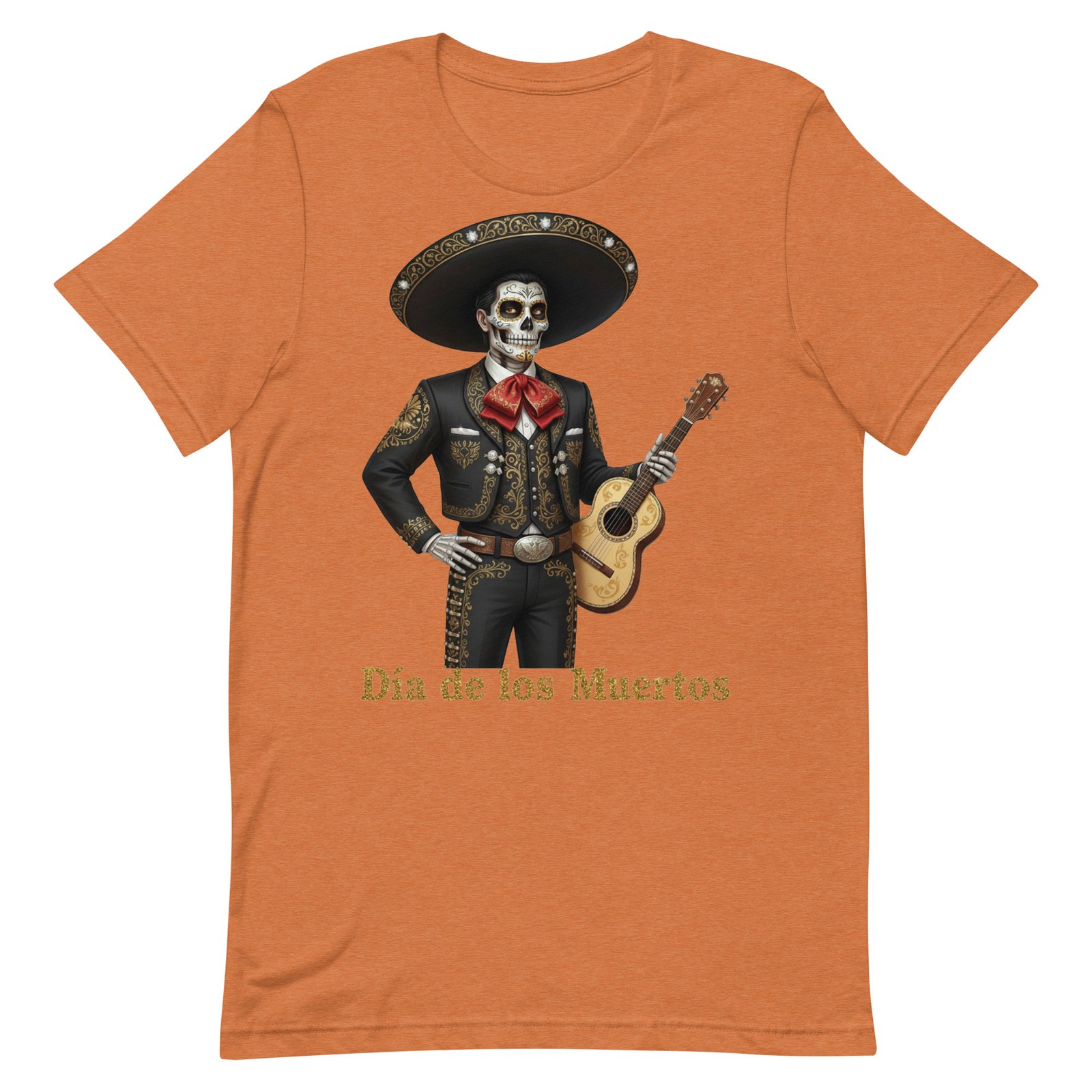 Catrin with guitar Dia de los Muertos Unisex t-shirt - Image 92