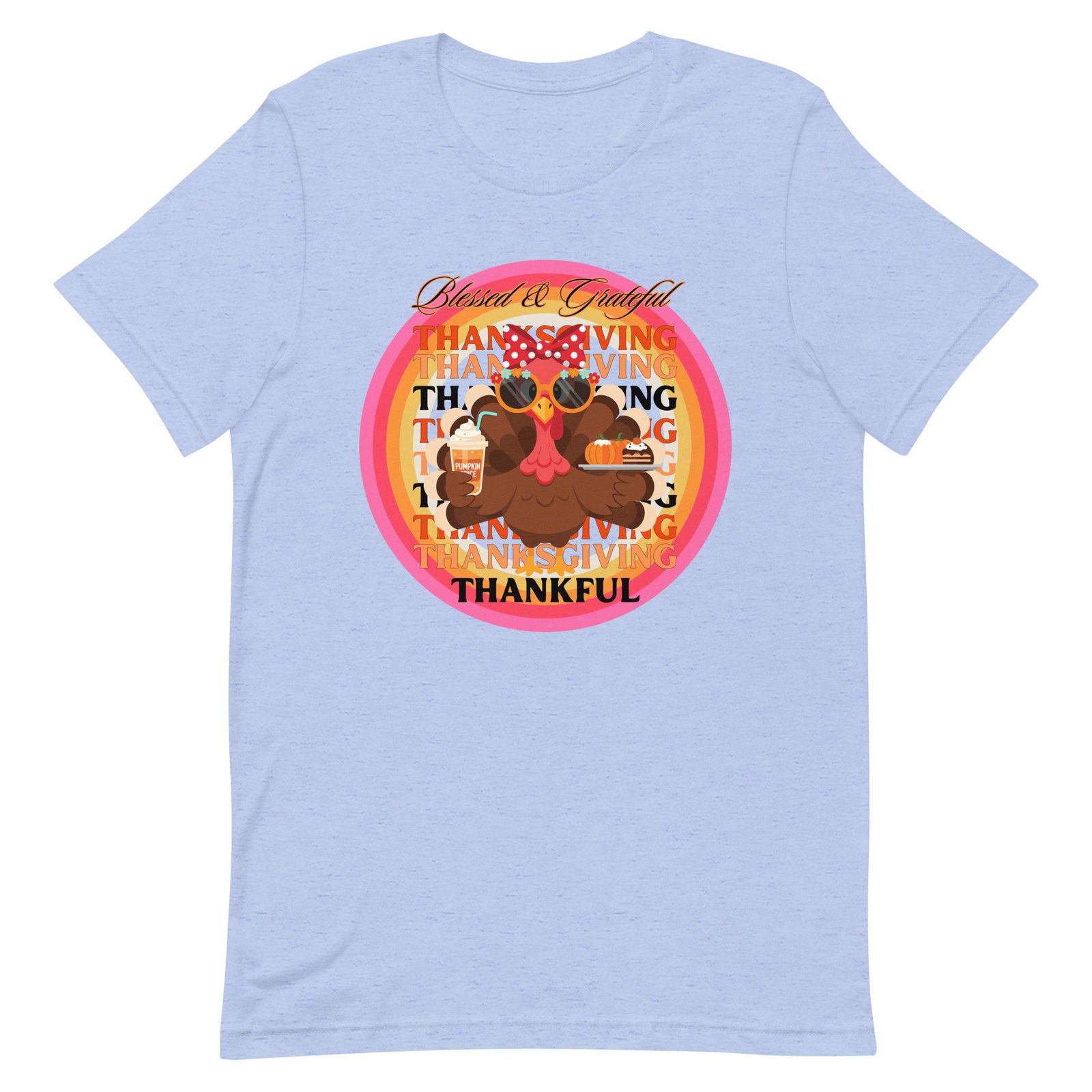 Blessed, Grateful and Thankful Thanksgiving Unisex t-shirt - Image 19