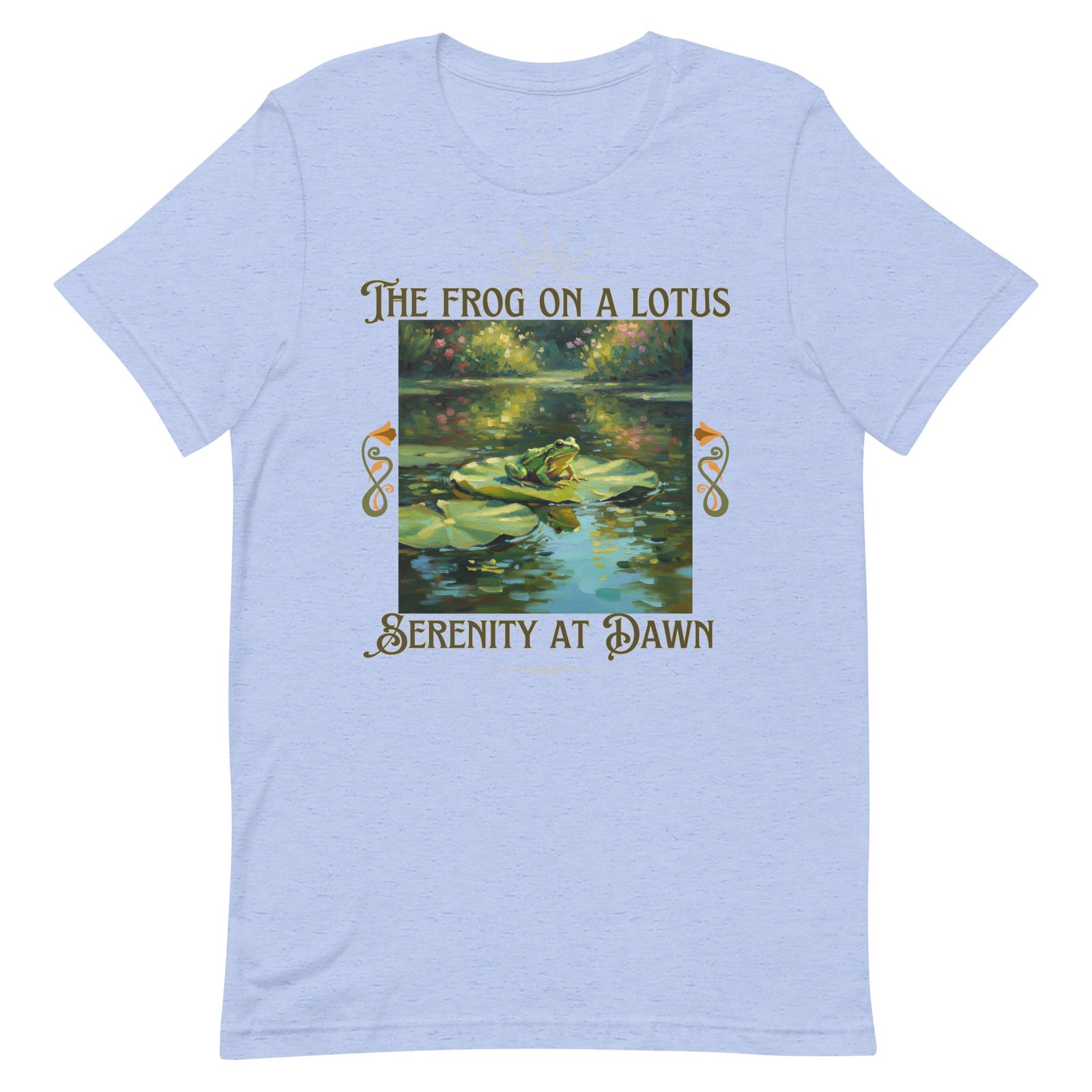 The Frog on a Lotus-Serenity at Dawn-Unisex t-shirt - Image 19