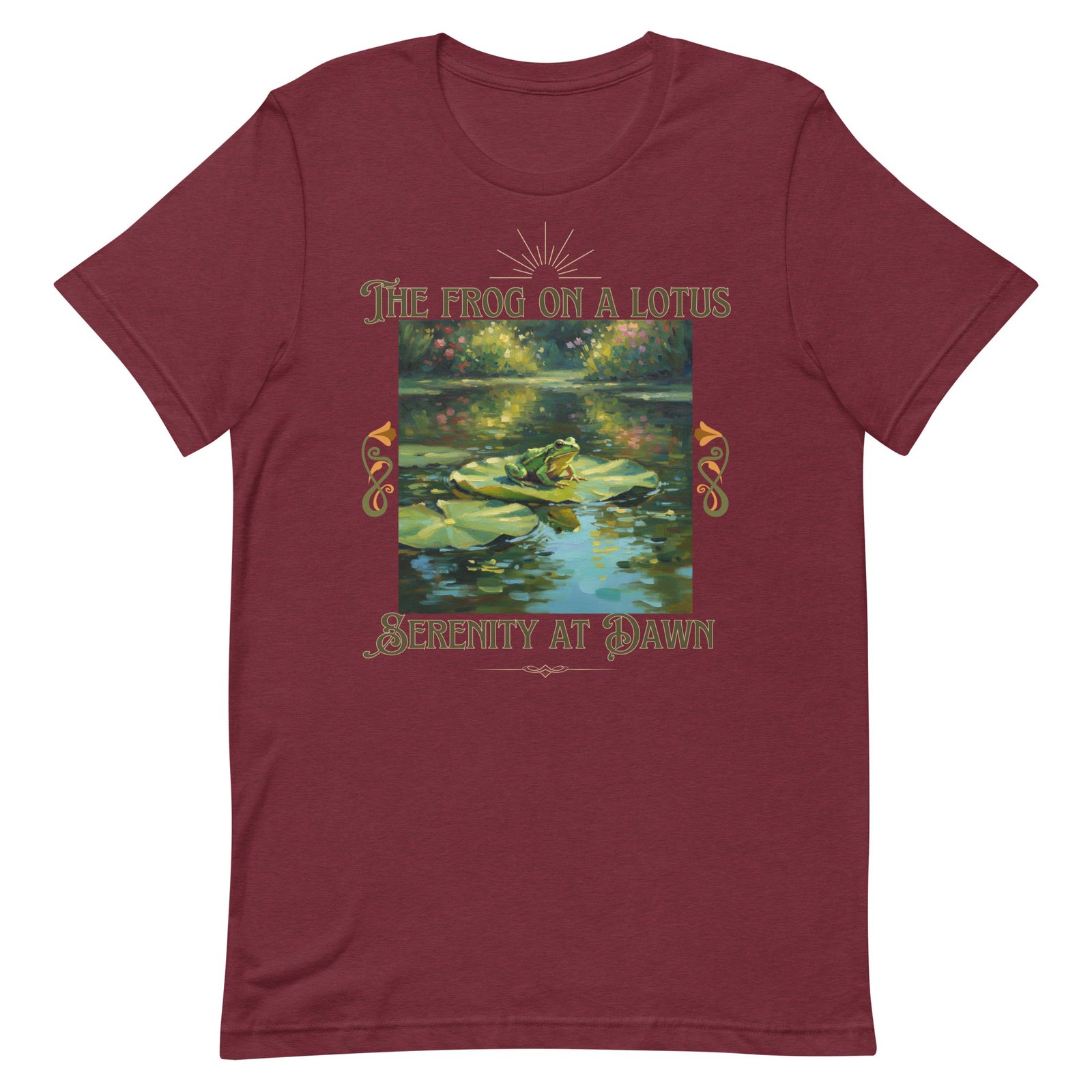 The Frog on a Lotus-Serenity at Dawn-Unisex t-shirt - Image 20