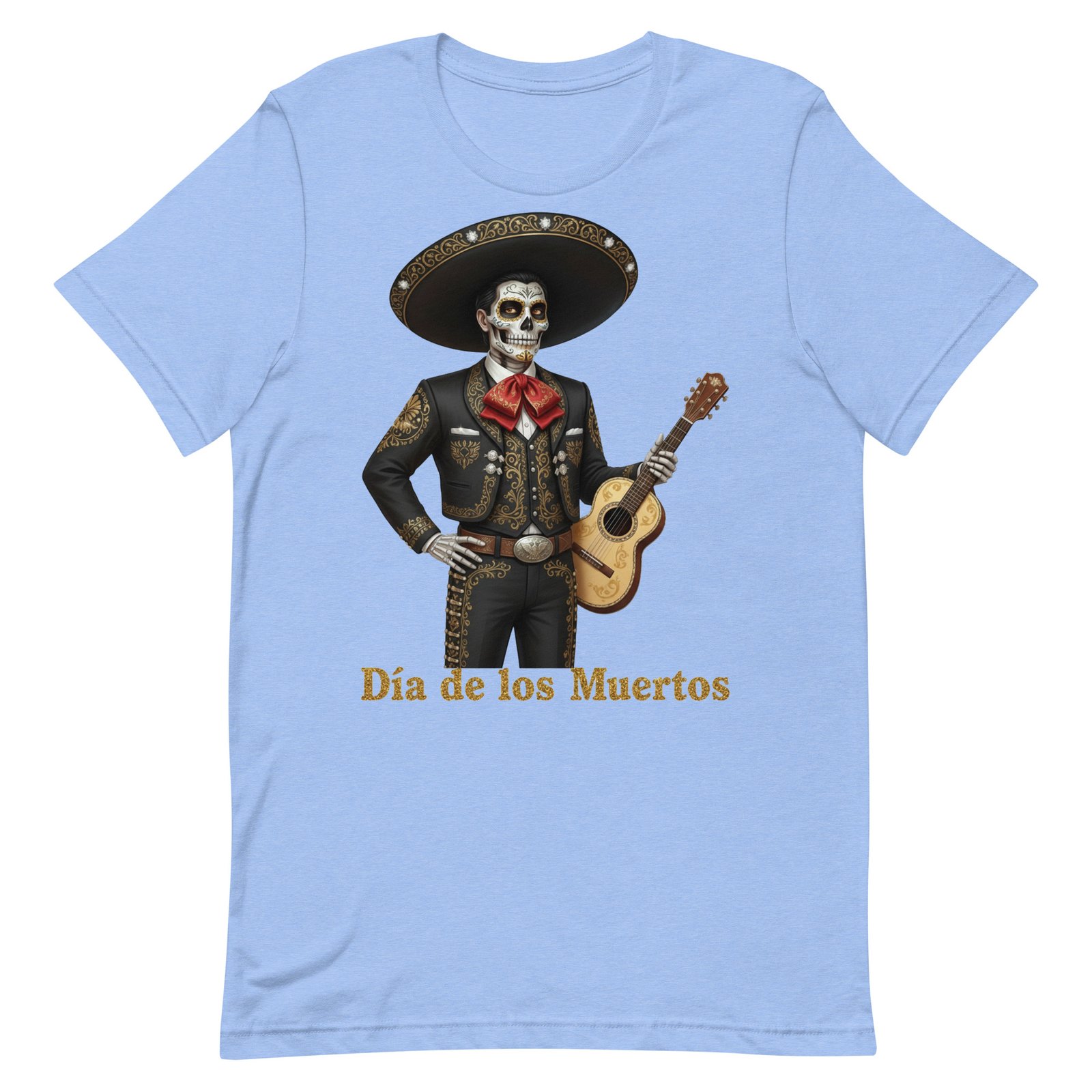 Catrin with guitar Dia de los Muertos Unisex t-shirt - Image 98