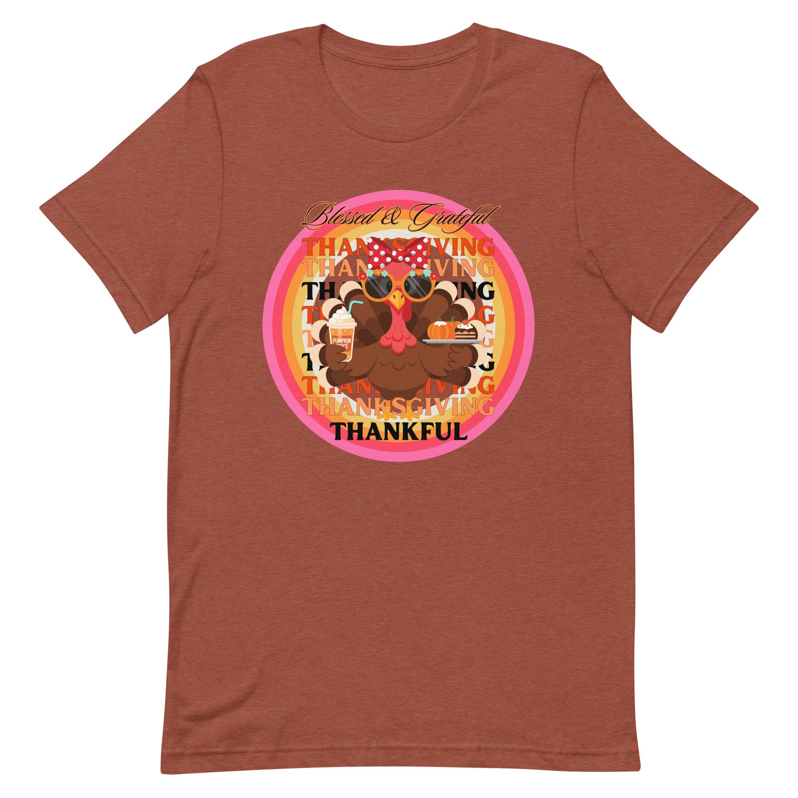 Blessed, Grateful and Thankful Thanksgiving Unisex t-shirt - Image 87
