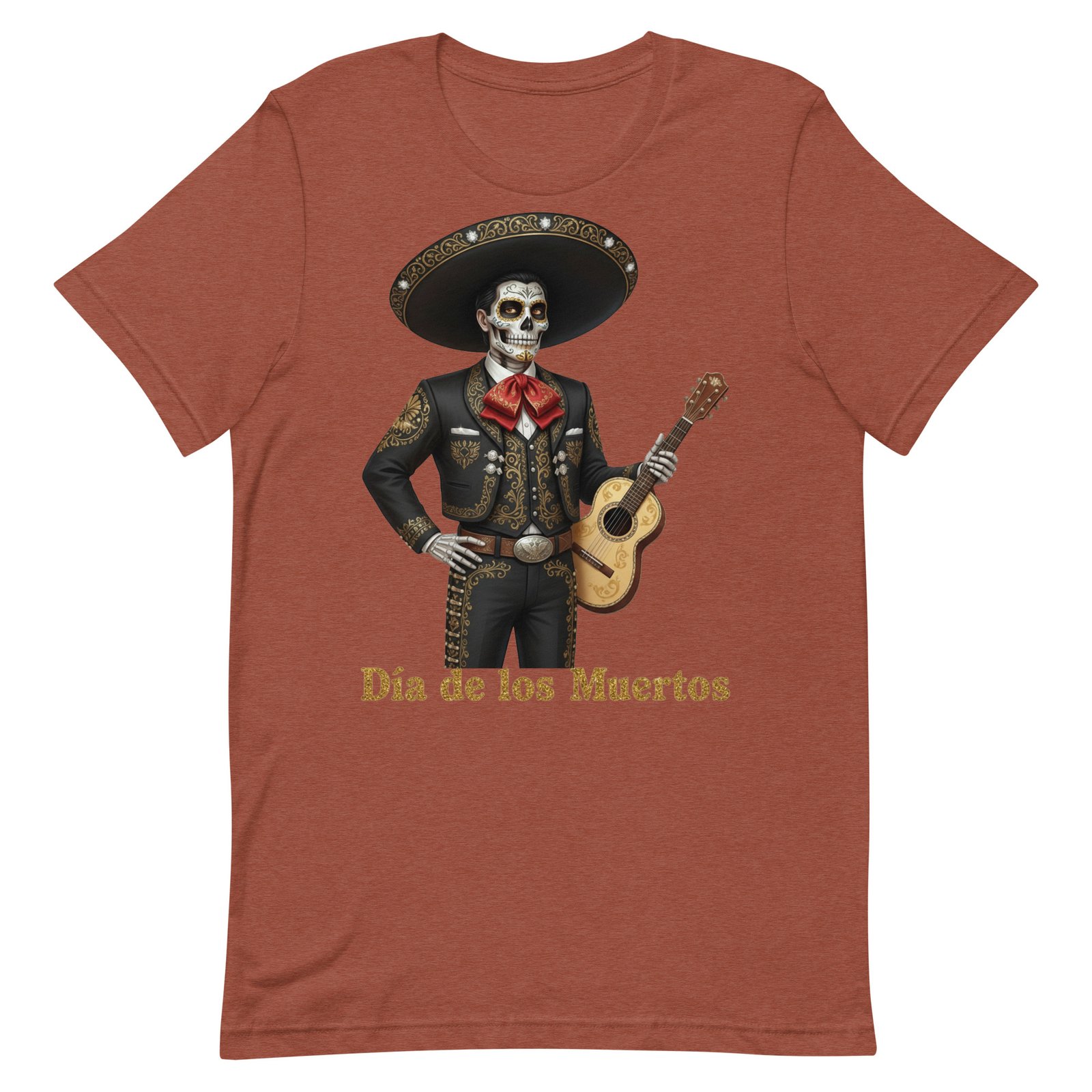 Catrin with guitar Dia de los Muertos Unisex t-shirt - Image 87
