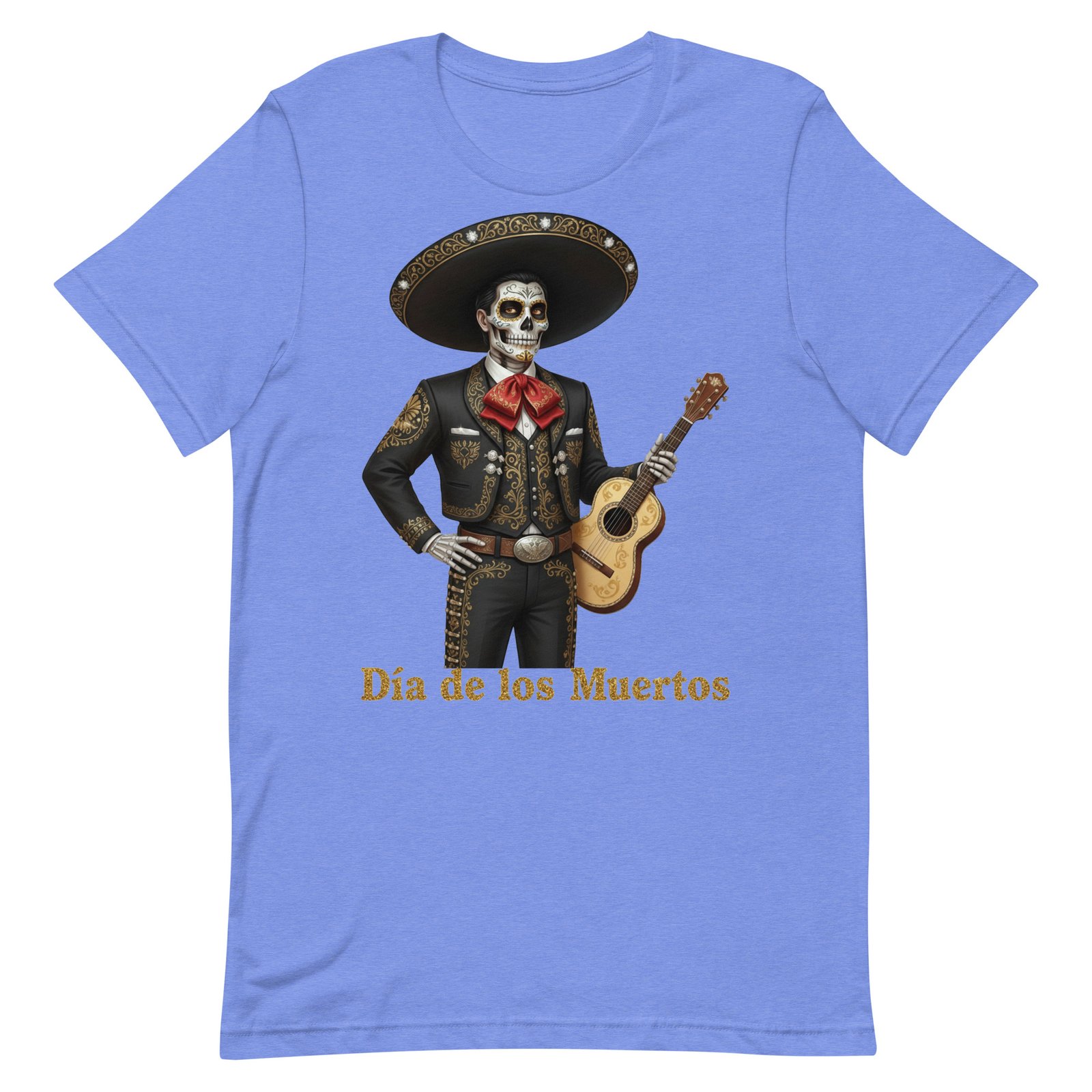 Catrin with guitar Dia de los Muertos Unisex t-shirt - Image 81