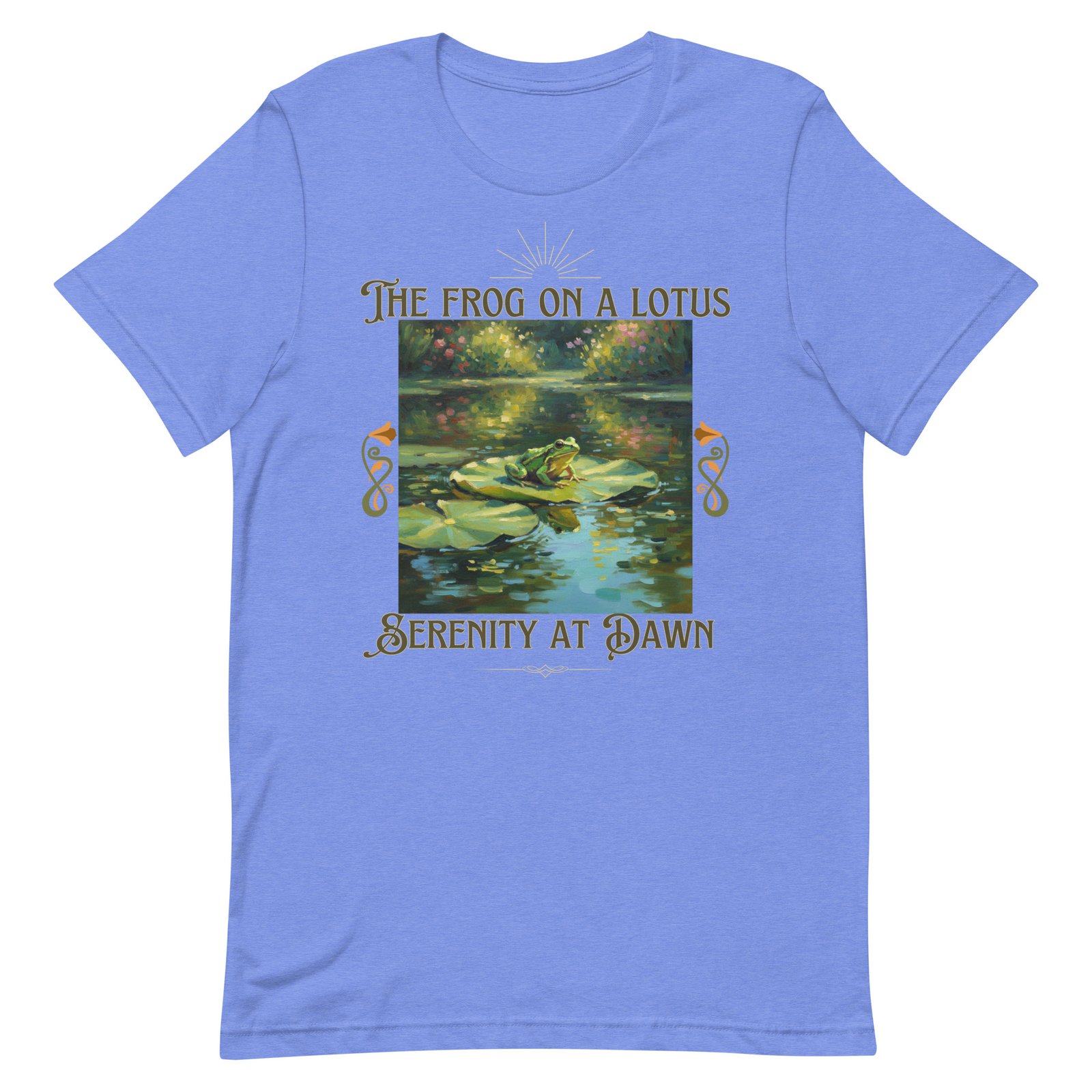 The Frog on a Lotus-Serenity at Dawn-Unisex t-shirt - Image 81