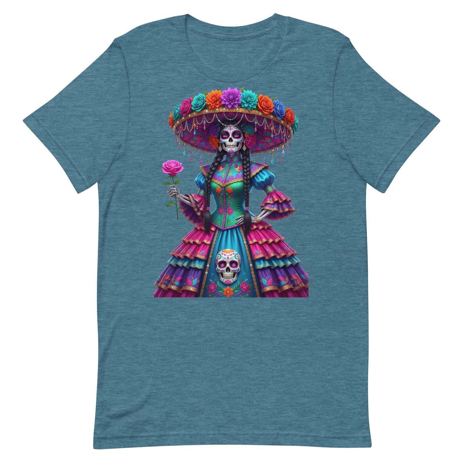 Catrina Dia de los Muertos Unisex t-shirt - Image 21