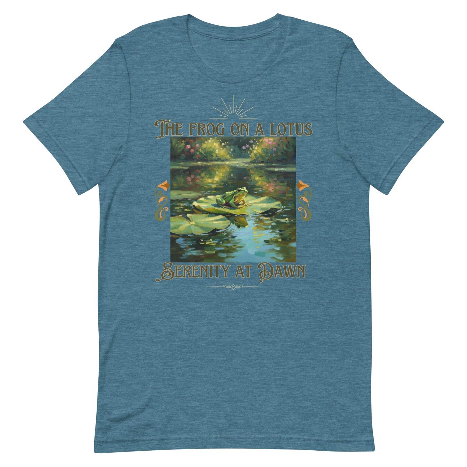 The Frog on a Lotus-Serenity at Dawn-Unisex t-shirt - Image 21