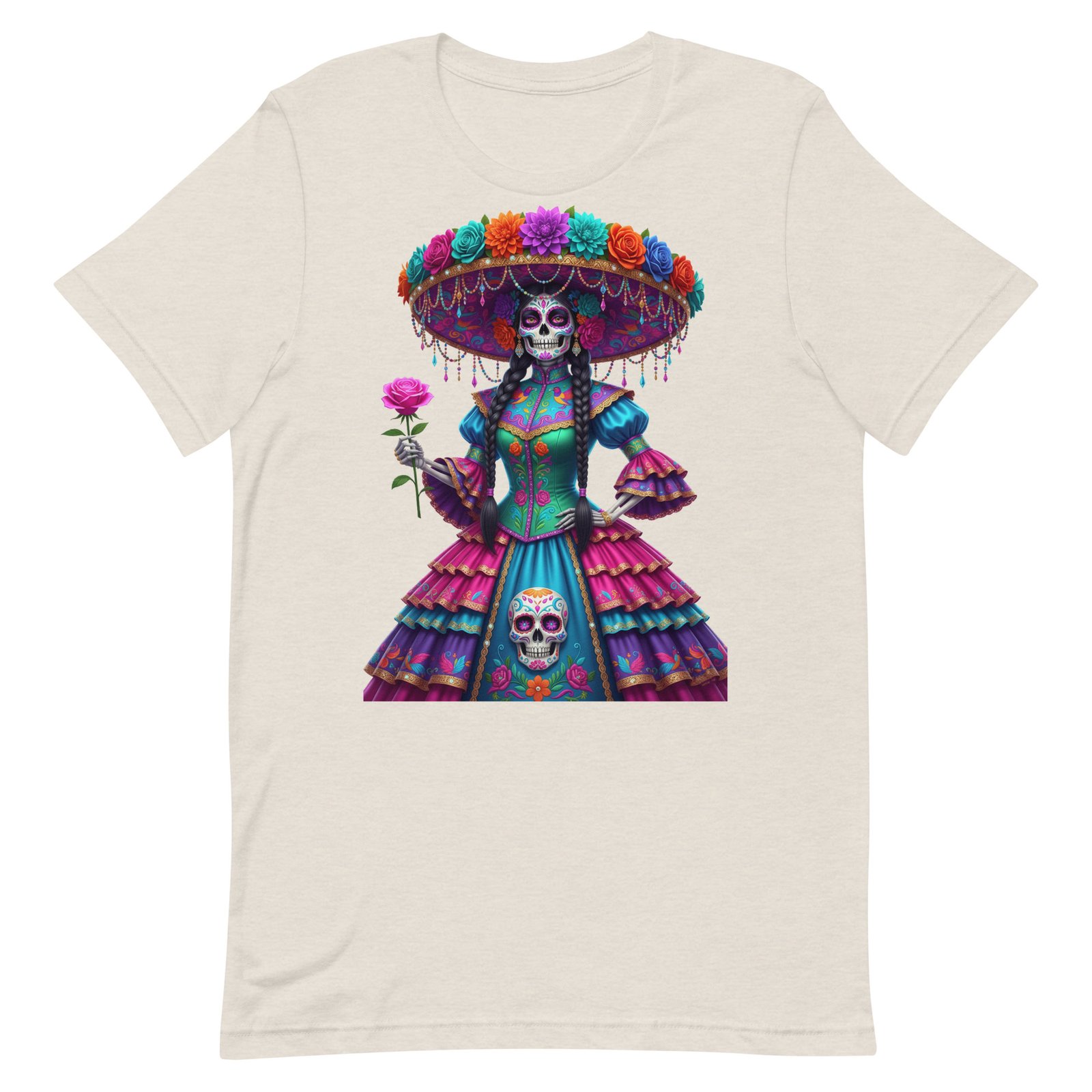 Catrina Dia de los Muertos Unisex t-shirt - Image 22