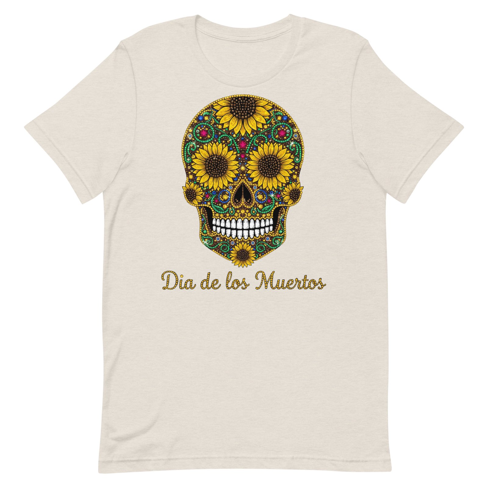 Dia de los Muertos Sunflower Skull Unisex t-shirt - Image 22