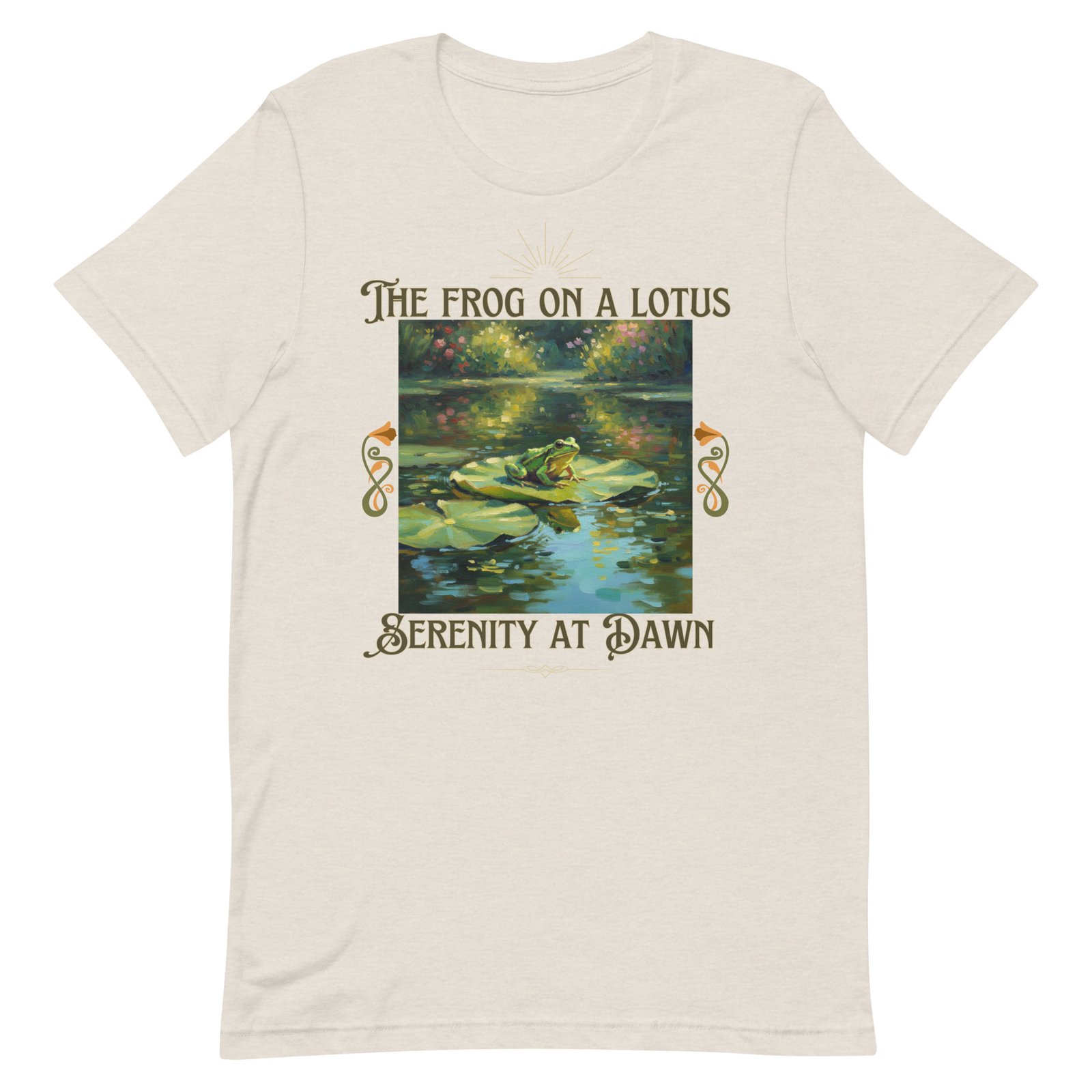 The Frog on a Lotus-Serenity at Dawn-Unisex t-shirt - Image 22