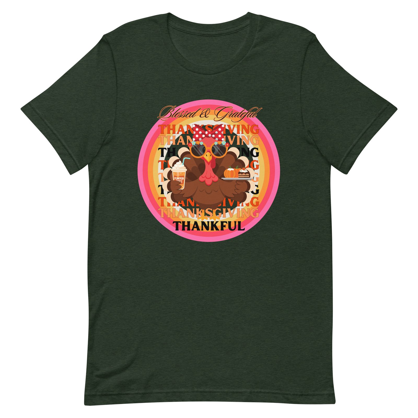 Blessed, Grateful and Thankful Thanksgiving Unisex t-shirt - Image 96