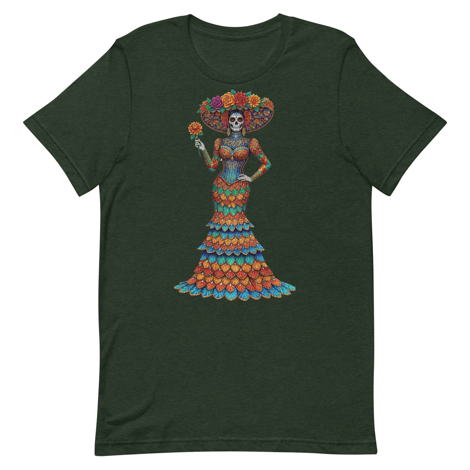 Catrina Dia de los Muertos Unisex t-shirt - Image 96