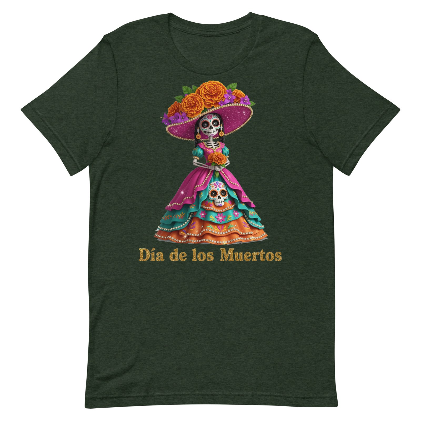 Dia de los Muertos Catrina Unisex t-shirt - Image 96