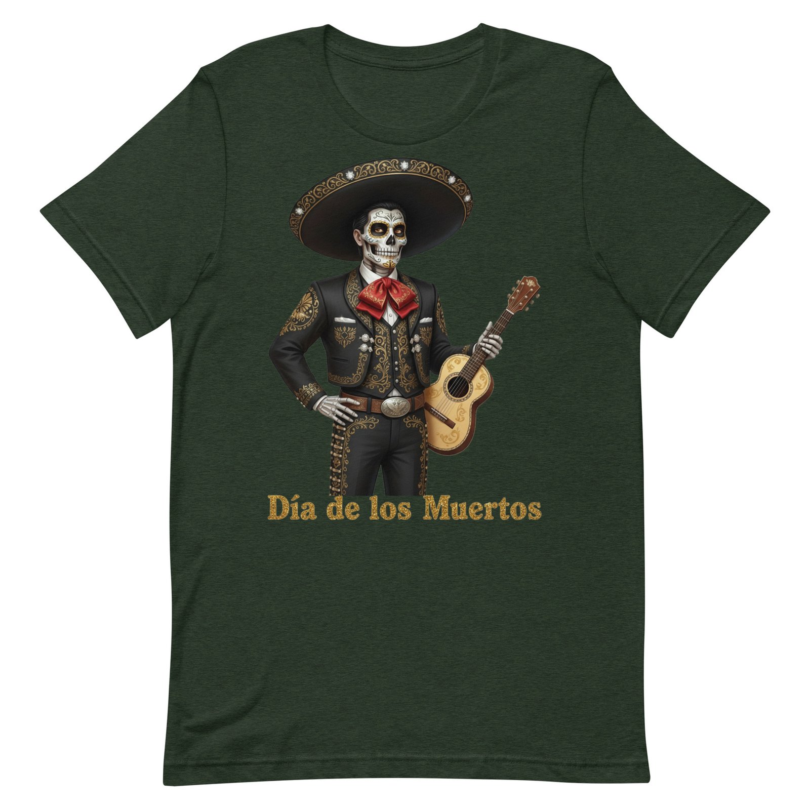 Catrin with guitar Dia de los Muertos Unisex t-shirt - Image 96