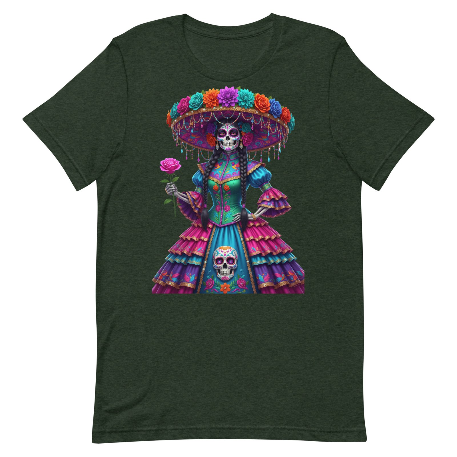 Catrina Dia de los Muertos Unisex t-shirt - Image 96