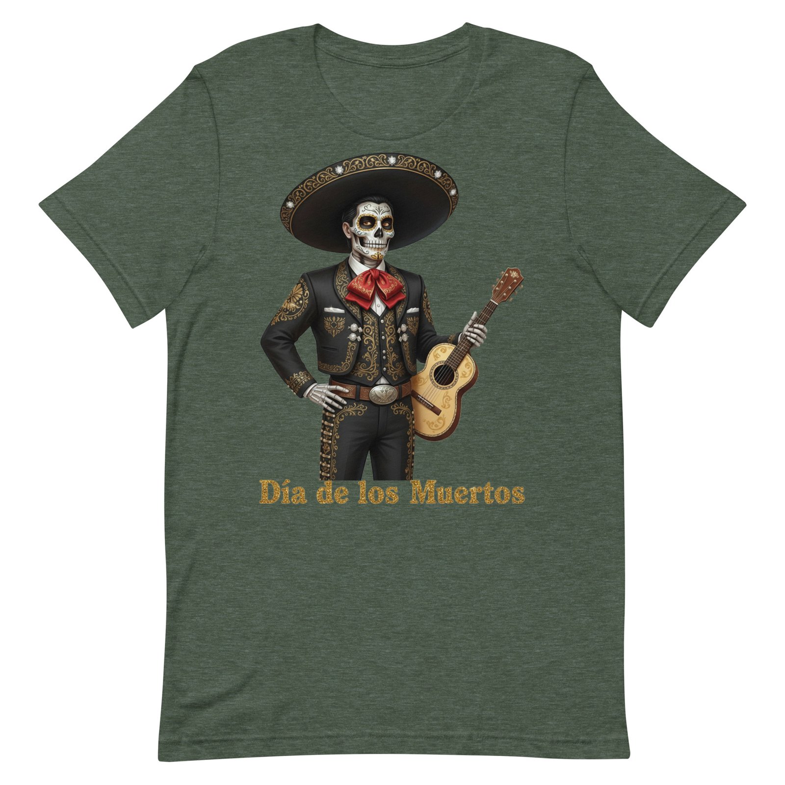 Catrin with guitar Dia de los Muertos Unisex t-shirt - Image 24