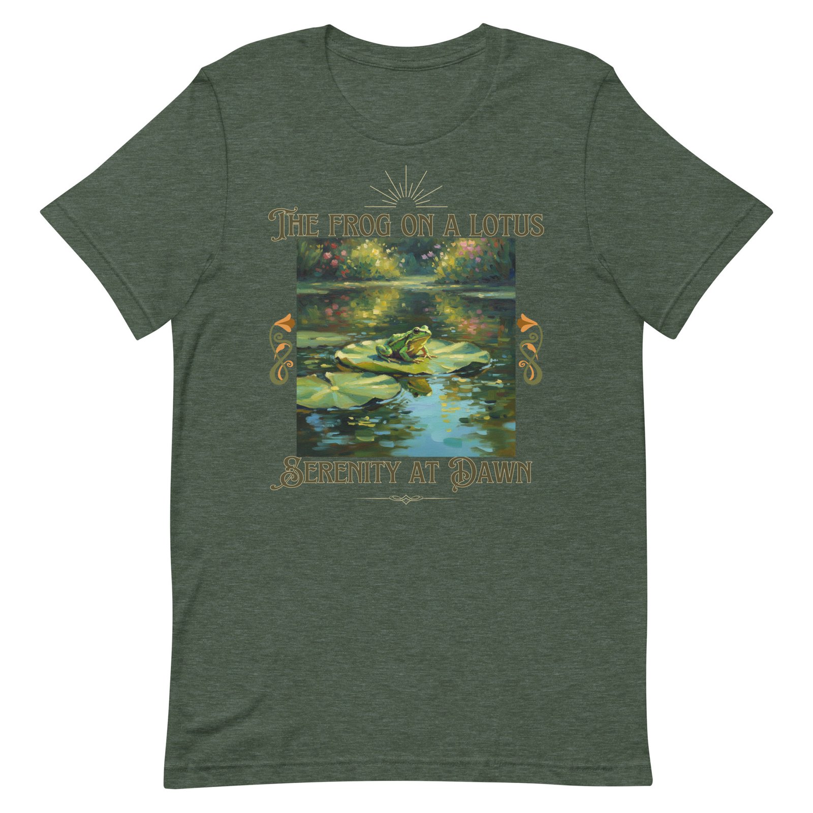 The Frog on a Lotus-Serenity at Dawn-Unisex t-shirt - Image 24