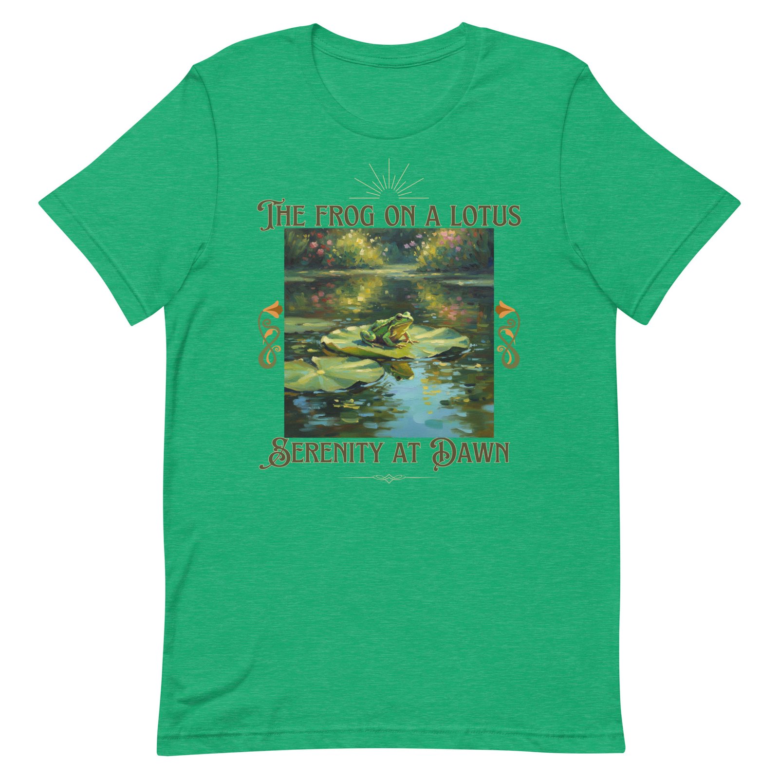 The Frog on a Lotus-Serenity at Dawn-Unisex t-shirt - Image 25